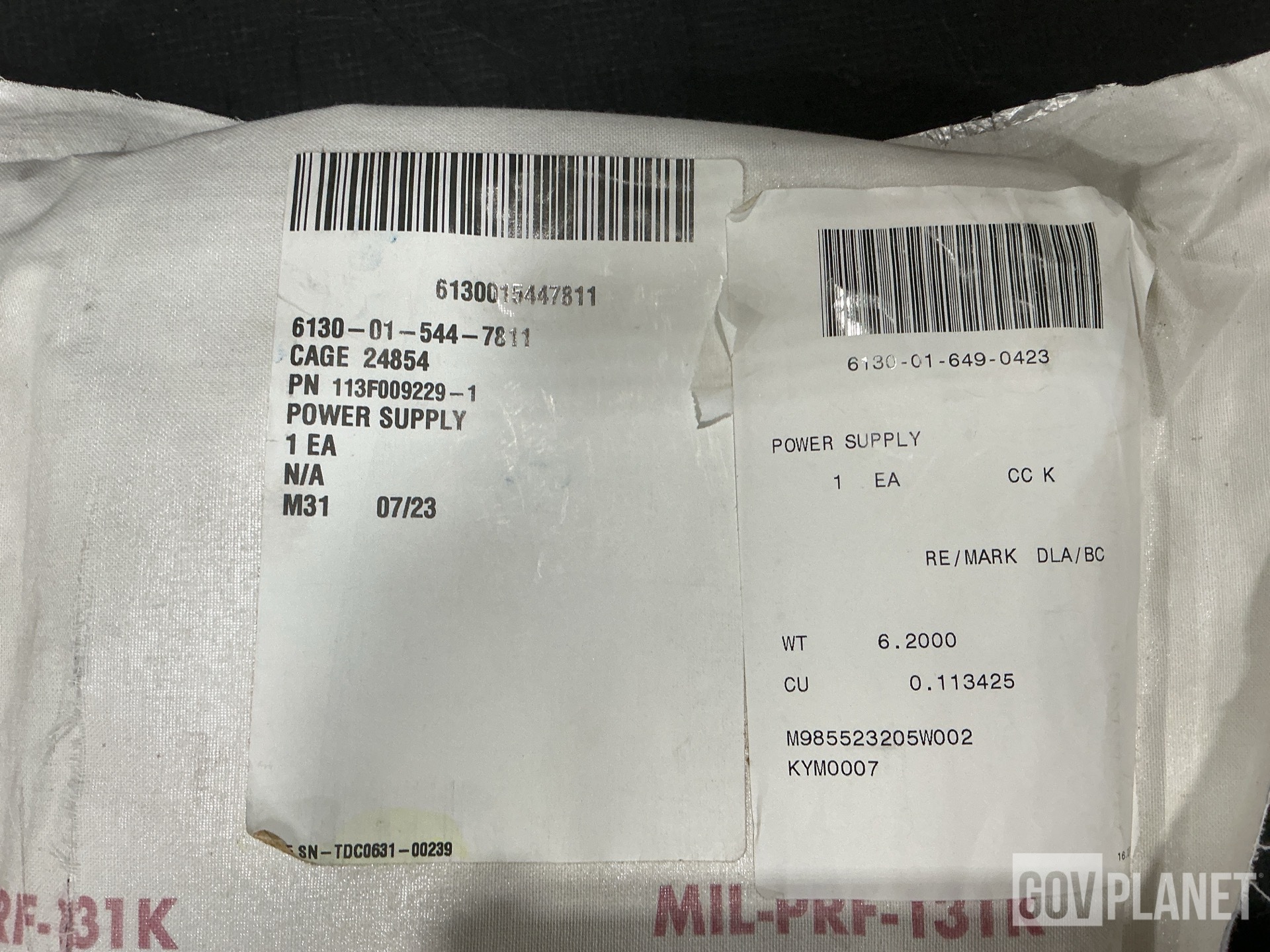 Comtech Systems 113F009229-1 Power Supply