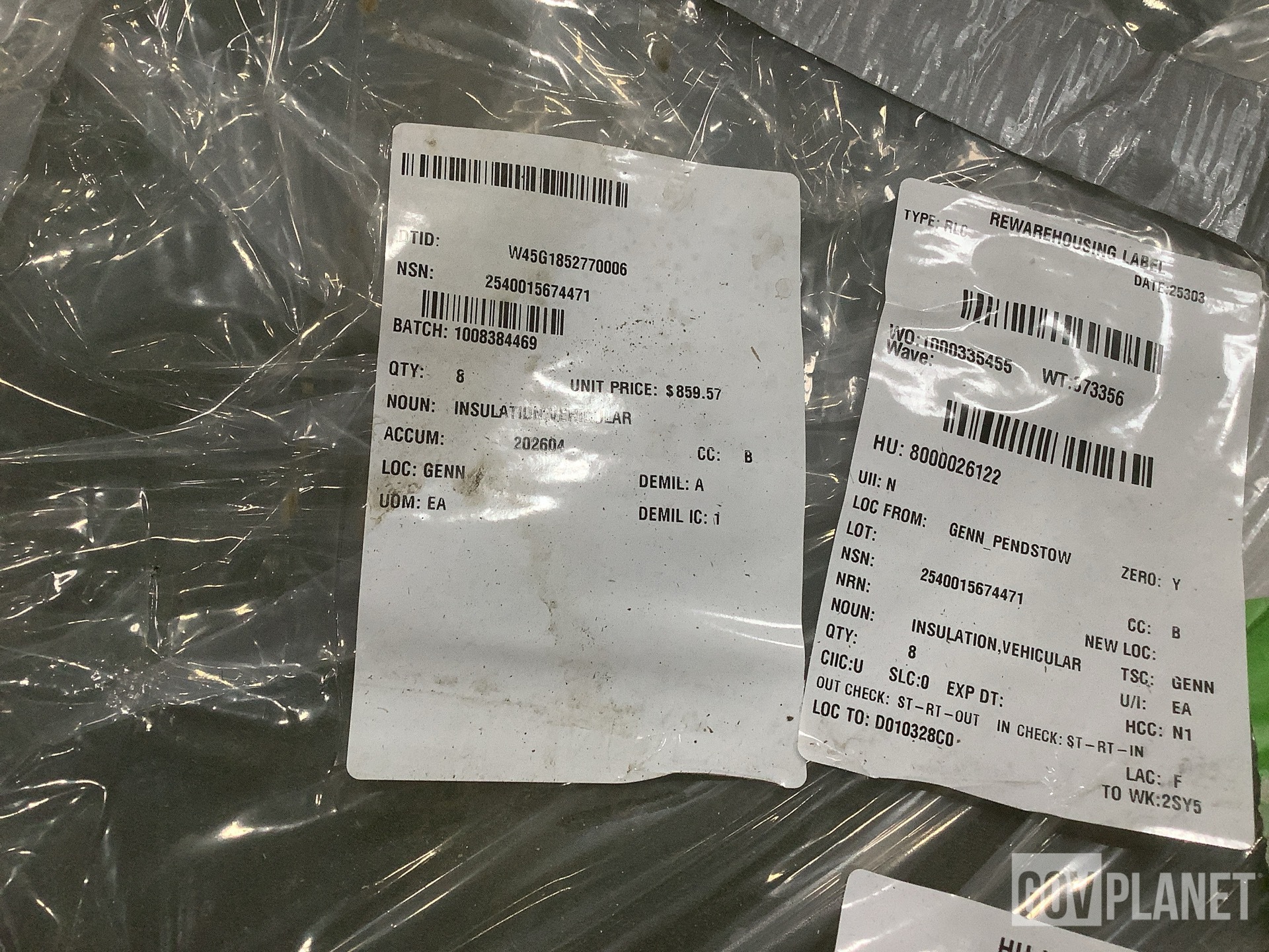 (8) Ruta 12505242-005 Headliner Thermal Insulations