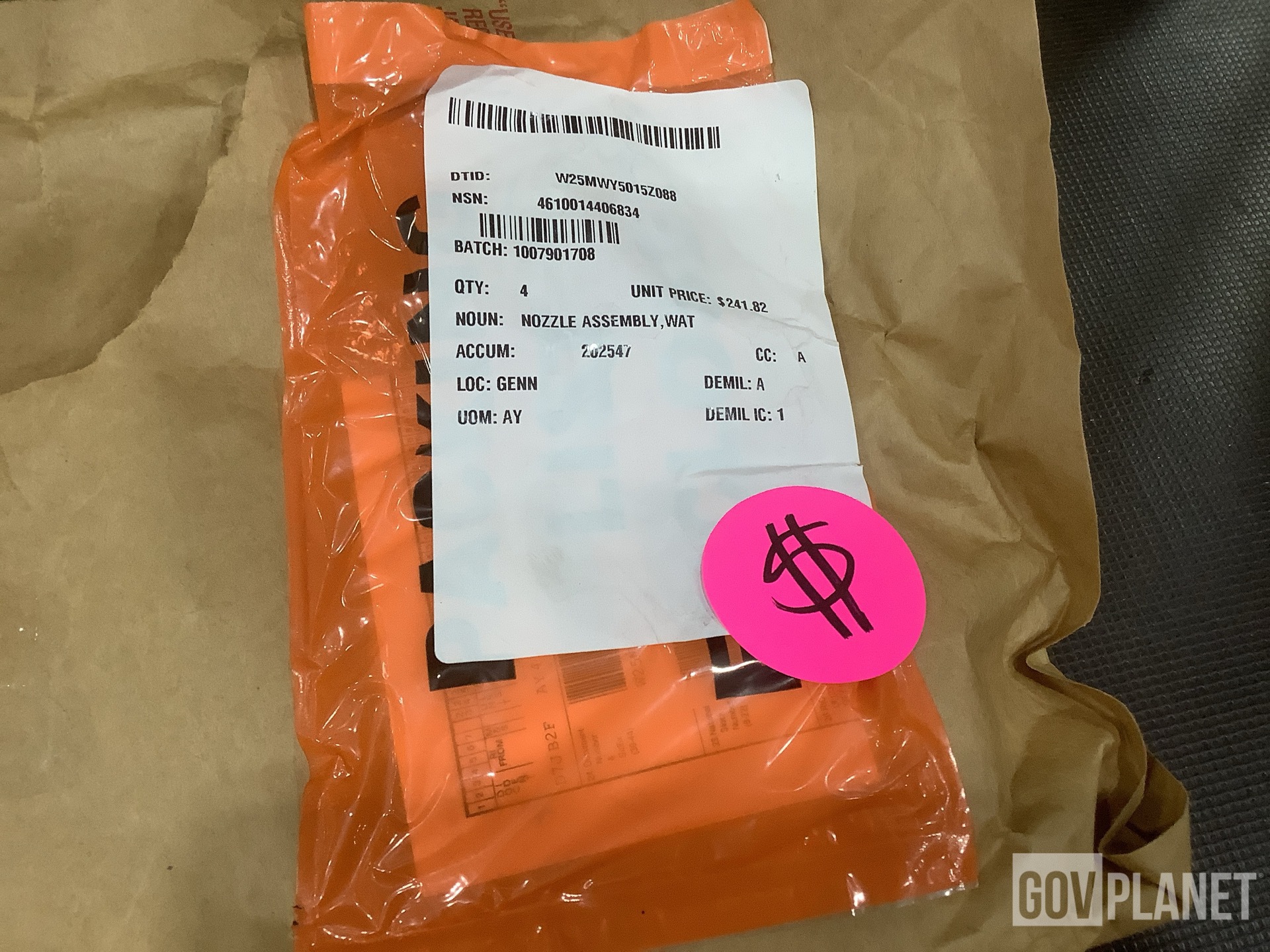(4) Nozzles, (3) Hose Assemblies, (1) Flanged & Assorted Items