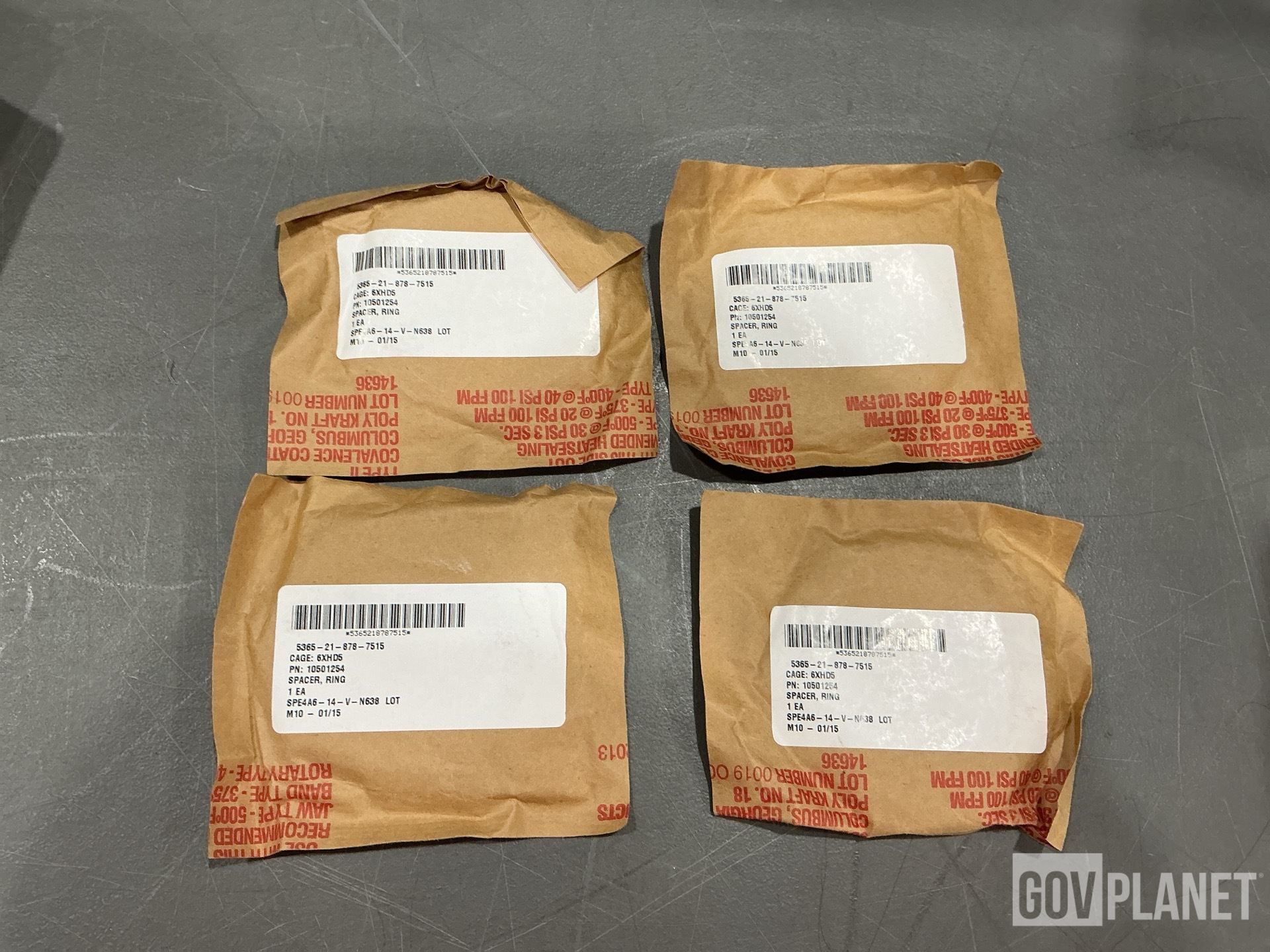 (30) General Dynamics 10501254 Ring Spacers