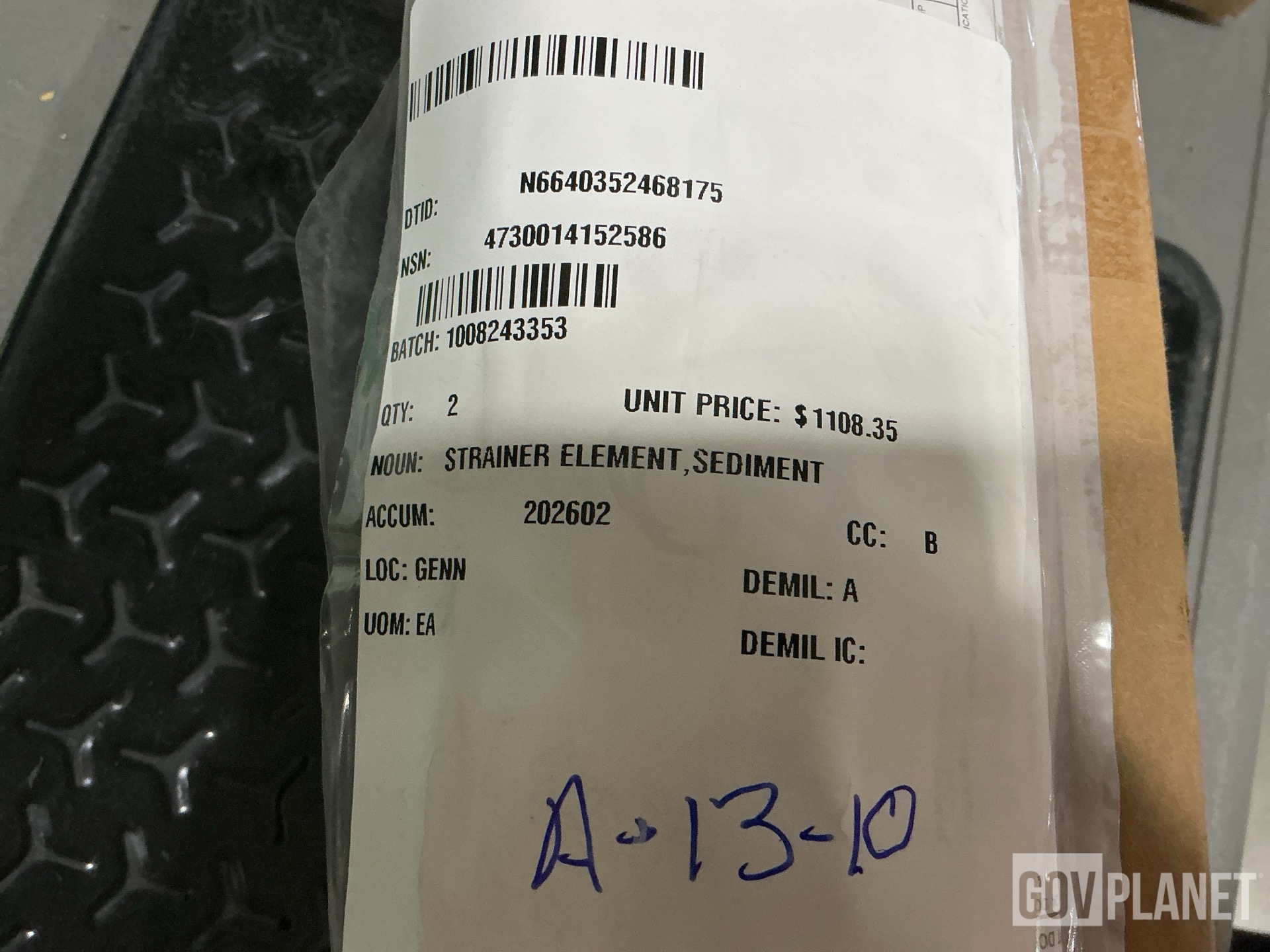 (2) AME International 593-6613026 PCS 1 THRU 6 Sediment Strainer Elements