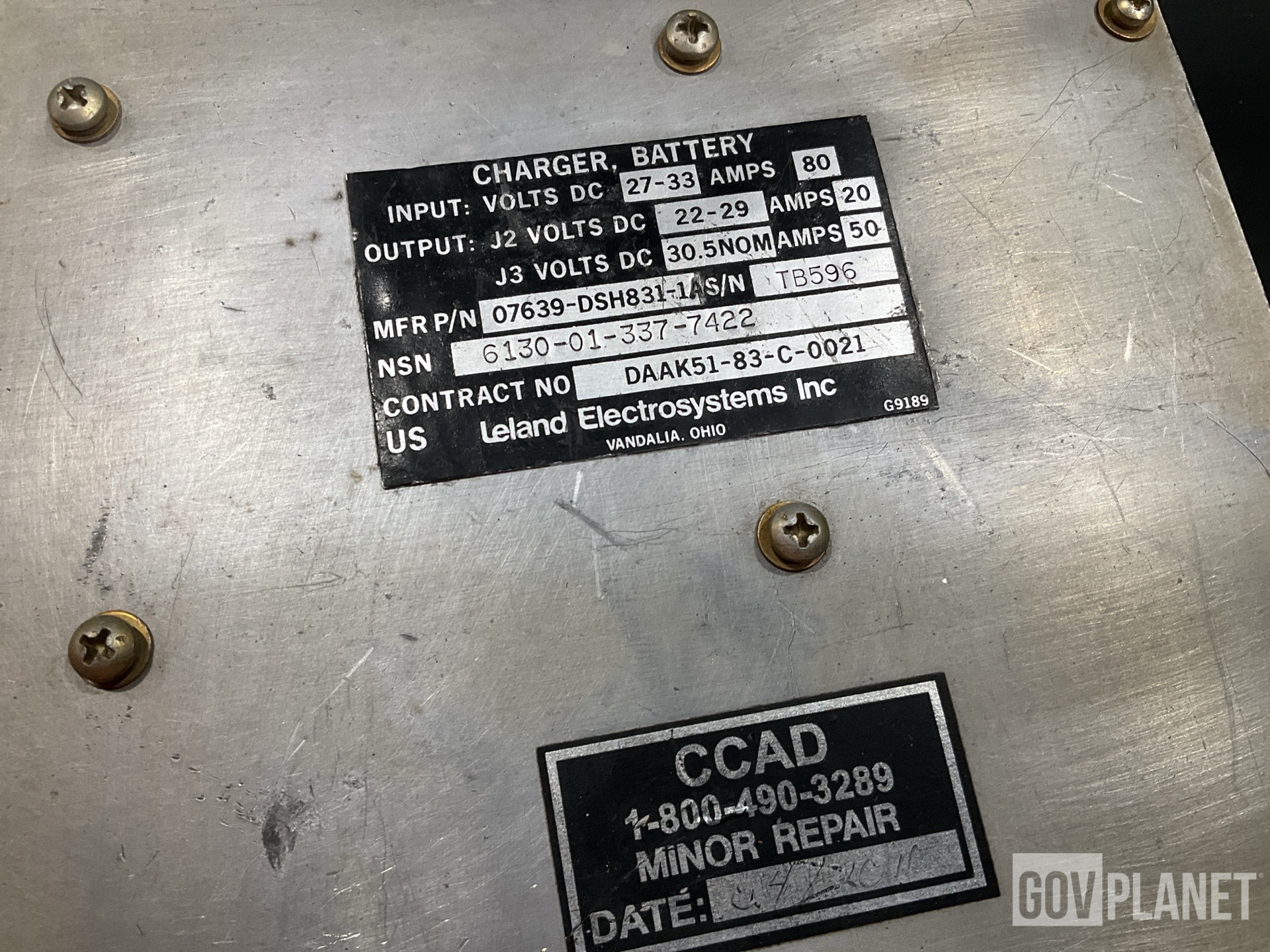 (2) Leland Electrosystems 07639-DSH831-1A Battery Chargers