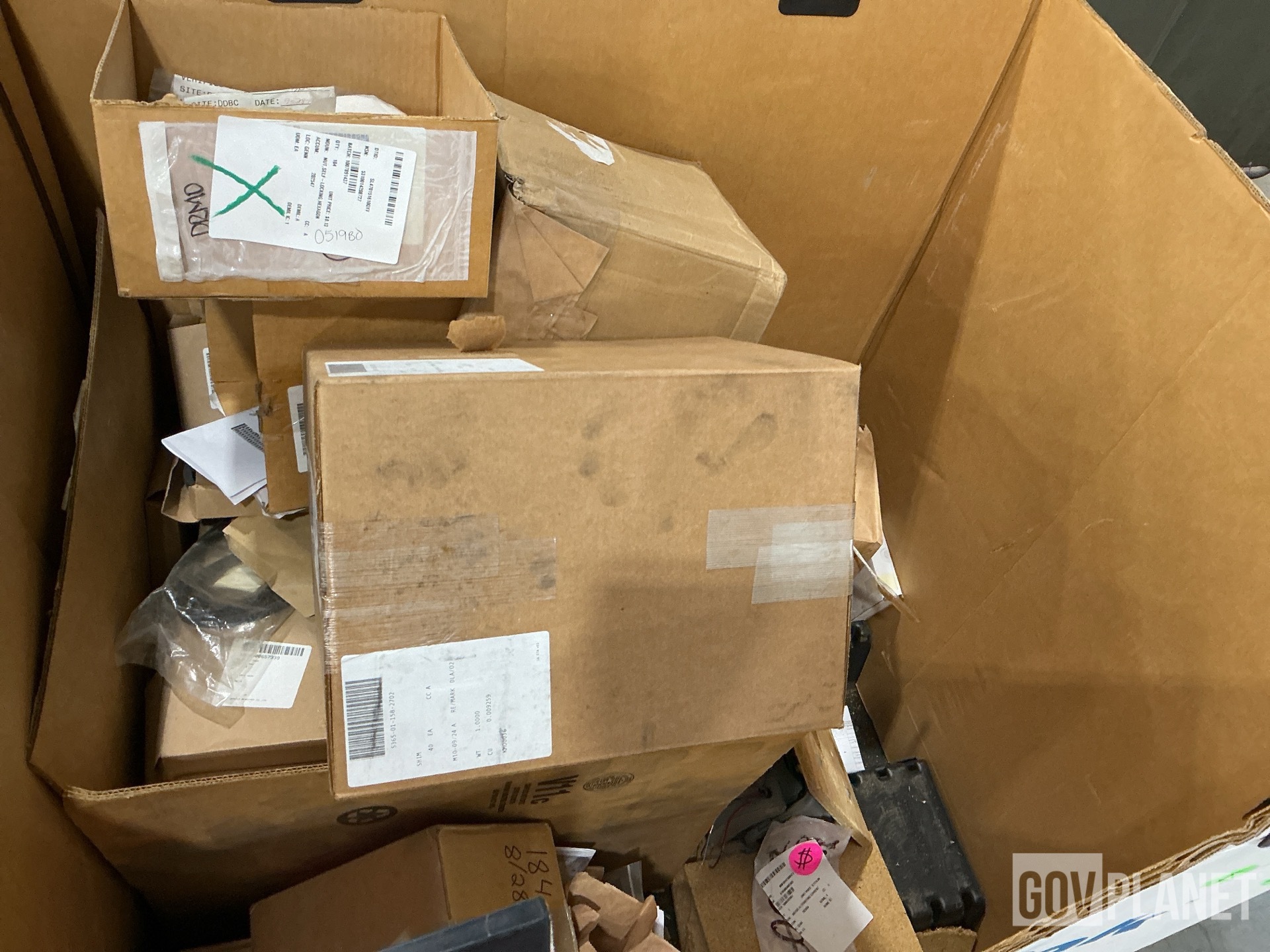 (1) Electric Motor, (169) V-Belts, (50) Shims & Assorted Items