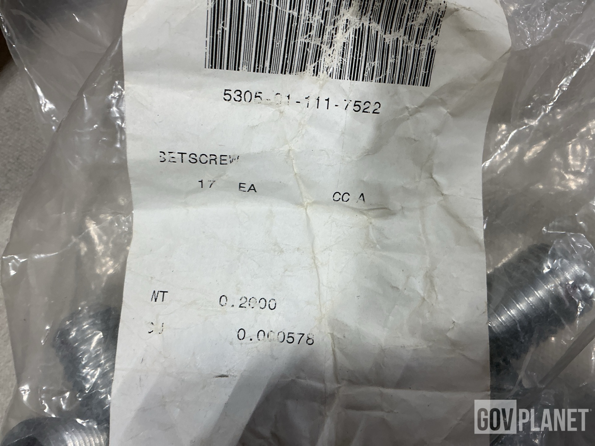 (27) Allen Tool 1230D06 ITEM 4 Set Screws