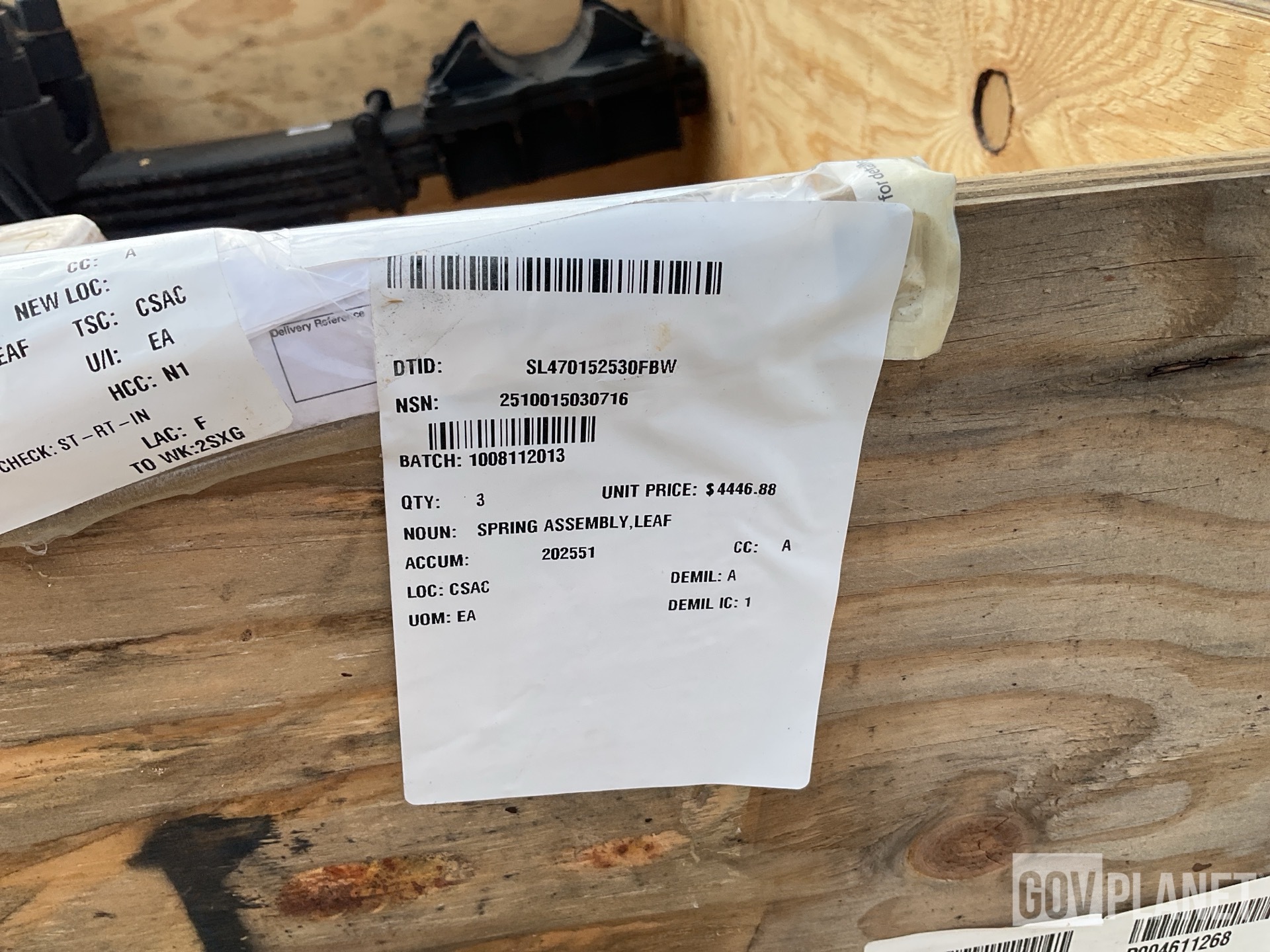 (3) Hutchens 10133-12 Leaf Spring Assemblies