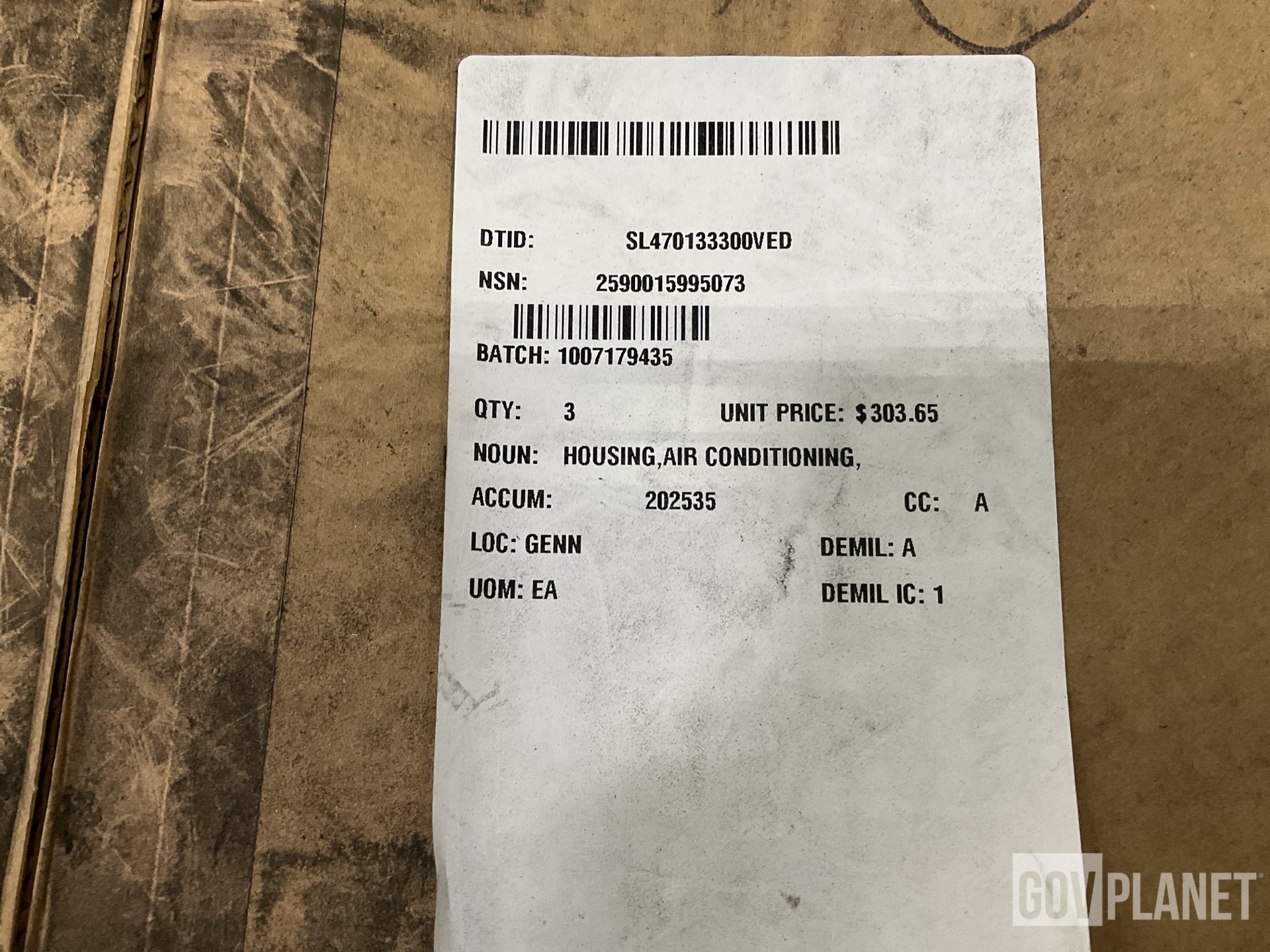 (3) Spartan Motors Chassis 24-8078 Vehicular Air Conditioning Housings