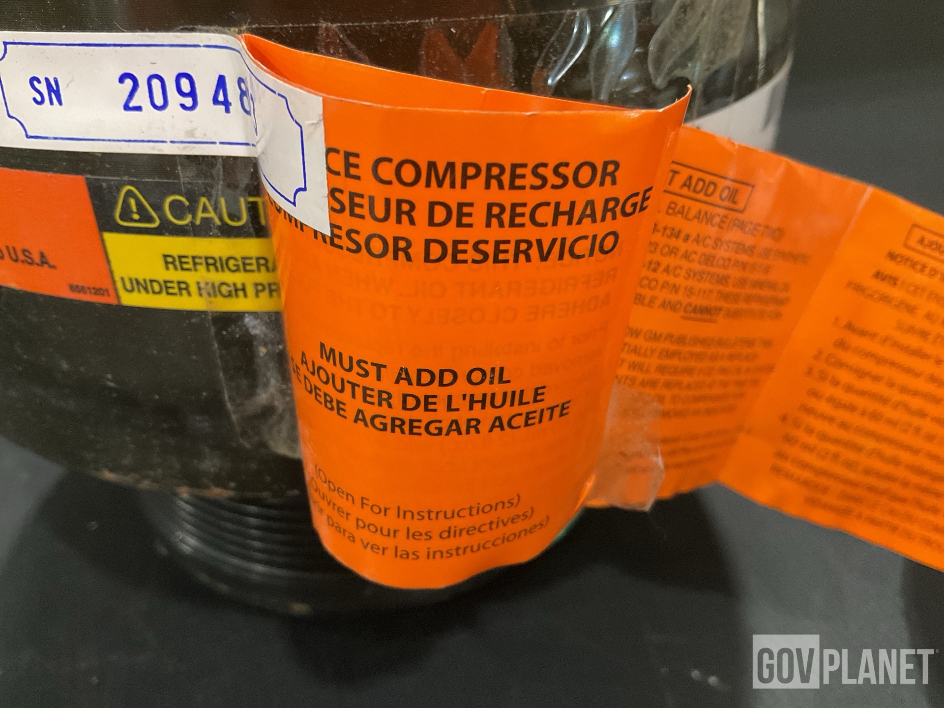 (40) Assorted Hose Adapters, (1) Compressor & Assorted Items