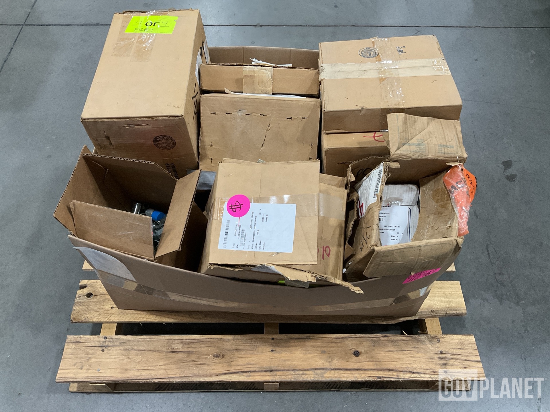 (40) Assorted Hose Adapters, (1) Compressor & Assorted Items