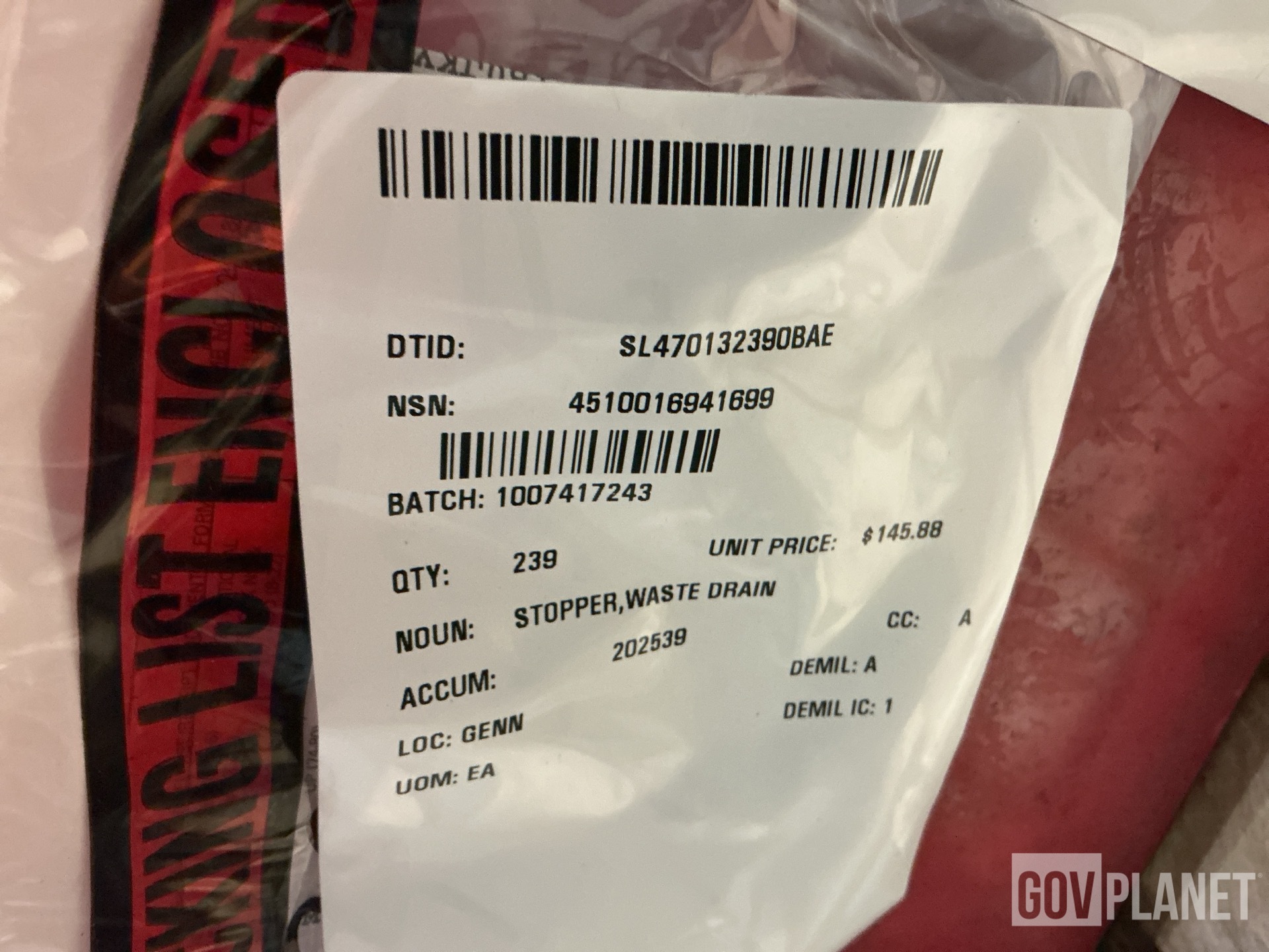 (239)Triman 68505-41 Waste Drain Stoppers