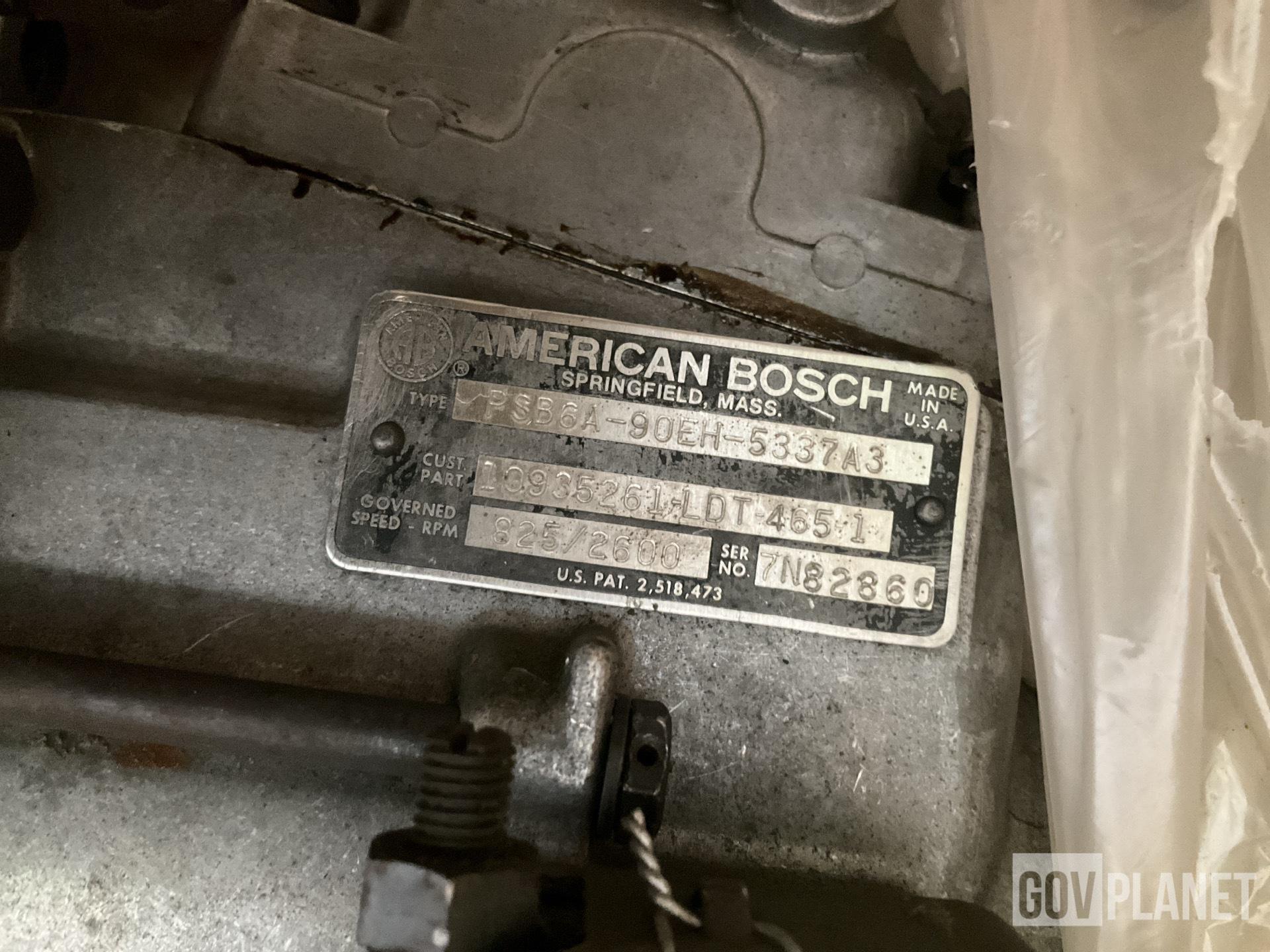 (5) American Bosch PSB6A-90EH-5337A3 Metering & Distributing Fuel Pumps