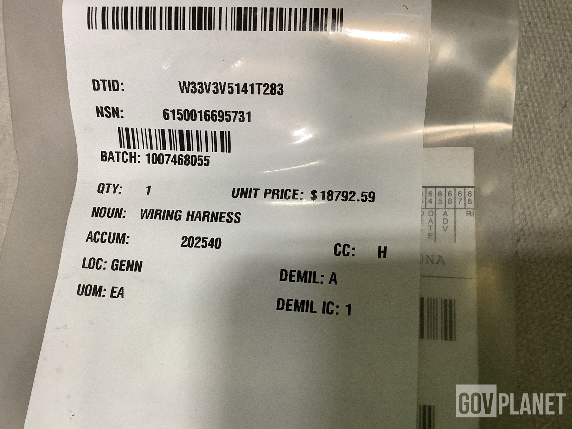 12603166 Wiring Harness