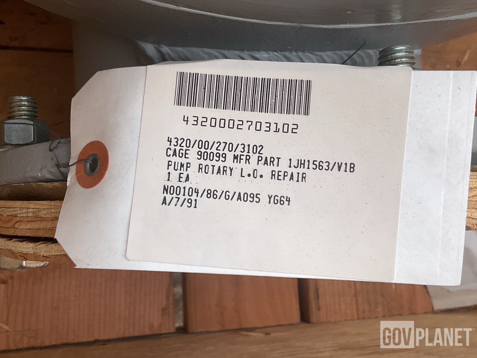 Northrop Grumman 1JH1563/V1B Rotary Pump