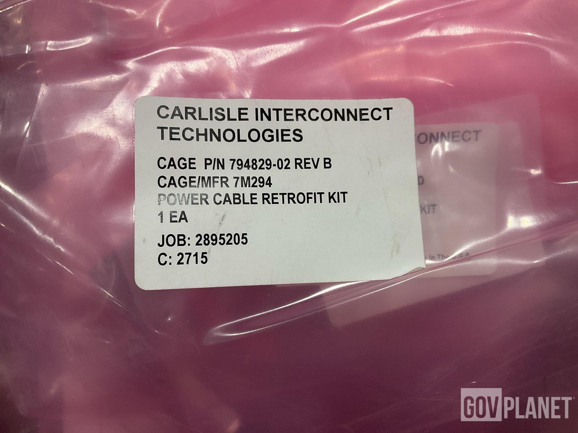 (9) Carlisle 794829-02 REV B Power Cable Retrofit Kits