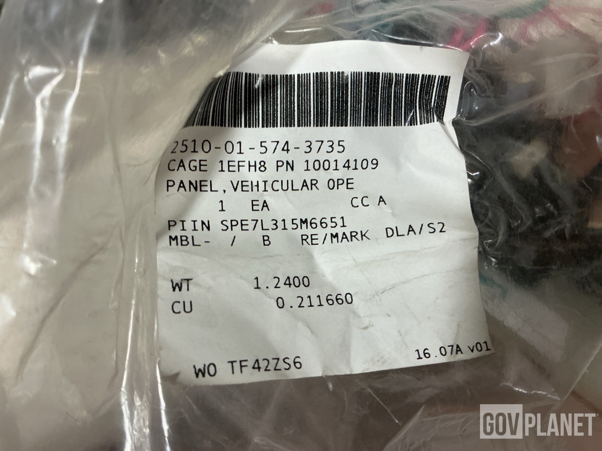 (26) General Dynamics 10014109 Vehicular Operation Panels