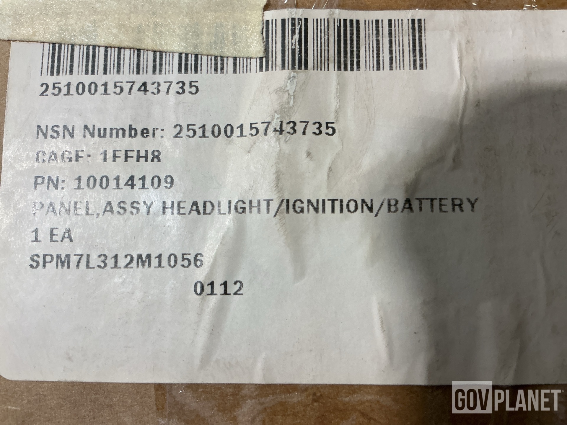 (26) General Dynamics 10014109 Vehicular Operation Panels