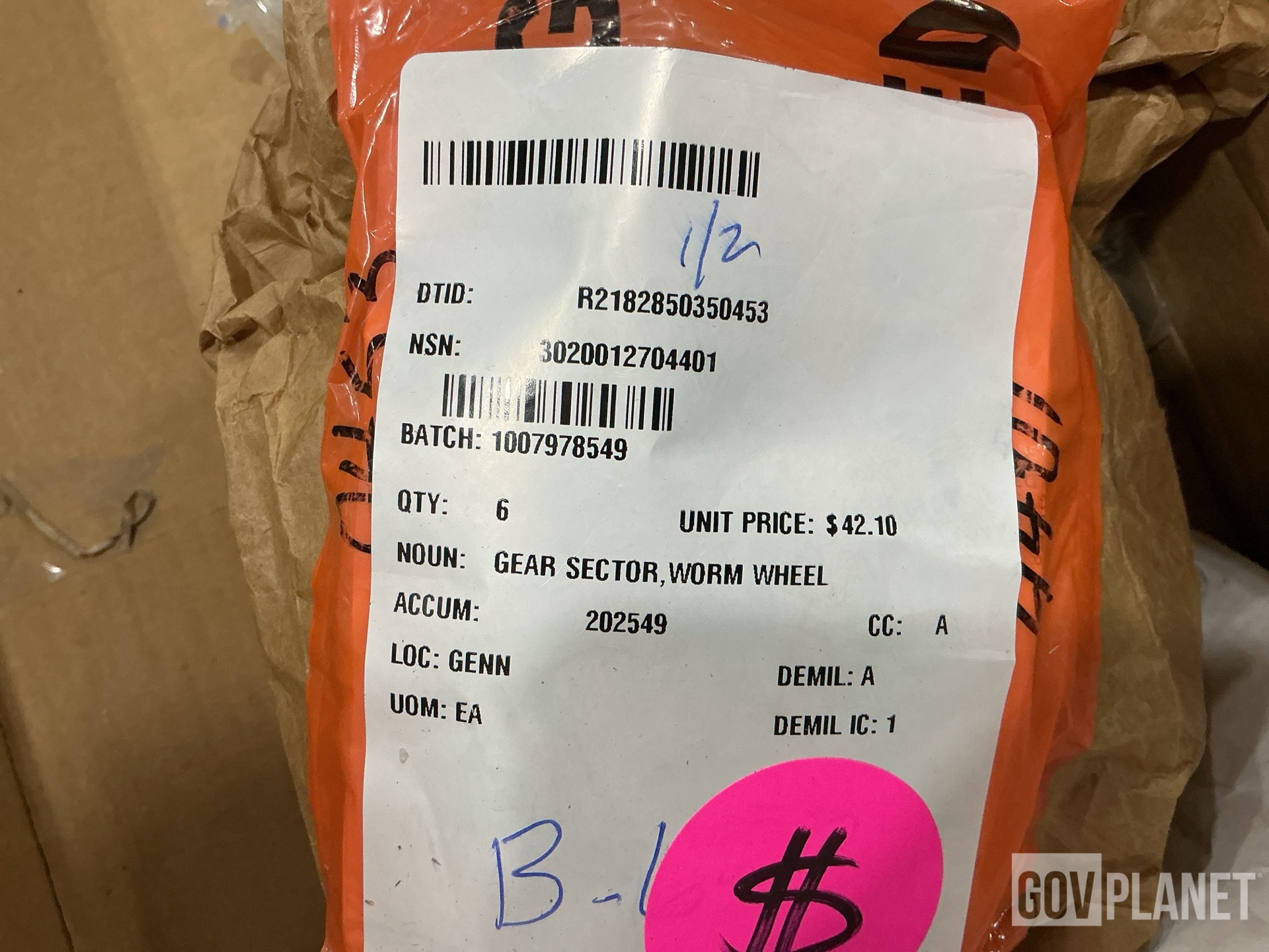 (6) Worm Wheel Gear Sectors, (1) Circuit Card Assembly & Assorted Items