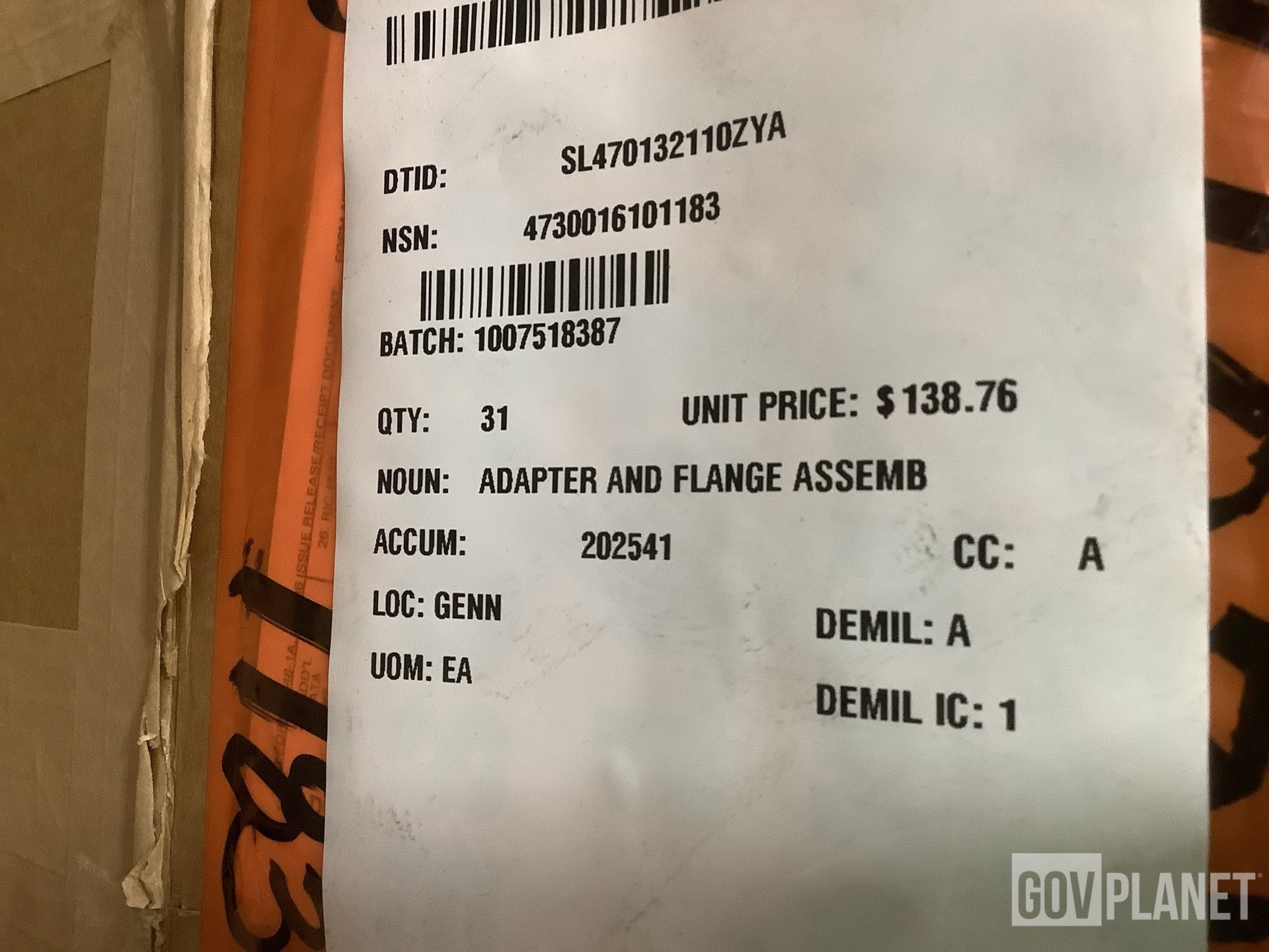 (31) AM General 6019296 Adapter & Flange Assemblies