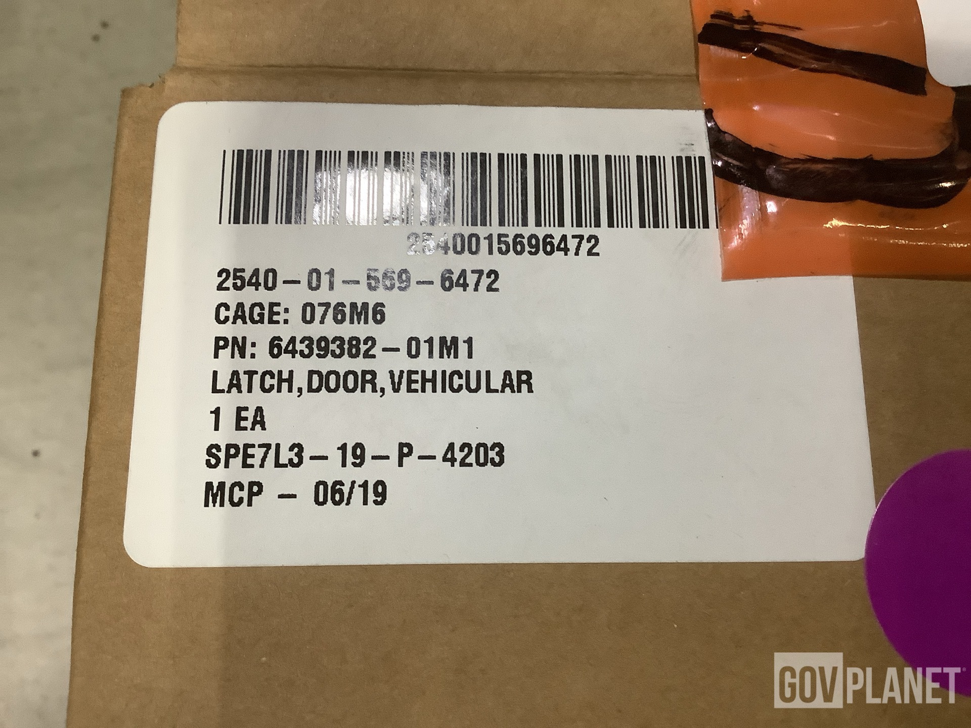 (11) BAE Systems 6439382-01M1 Vehicular Door Latches