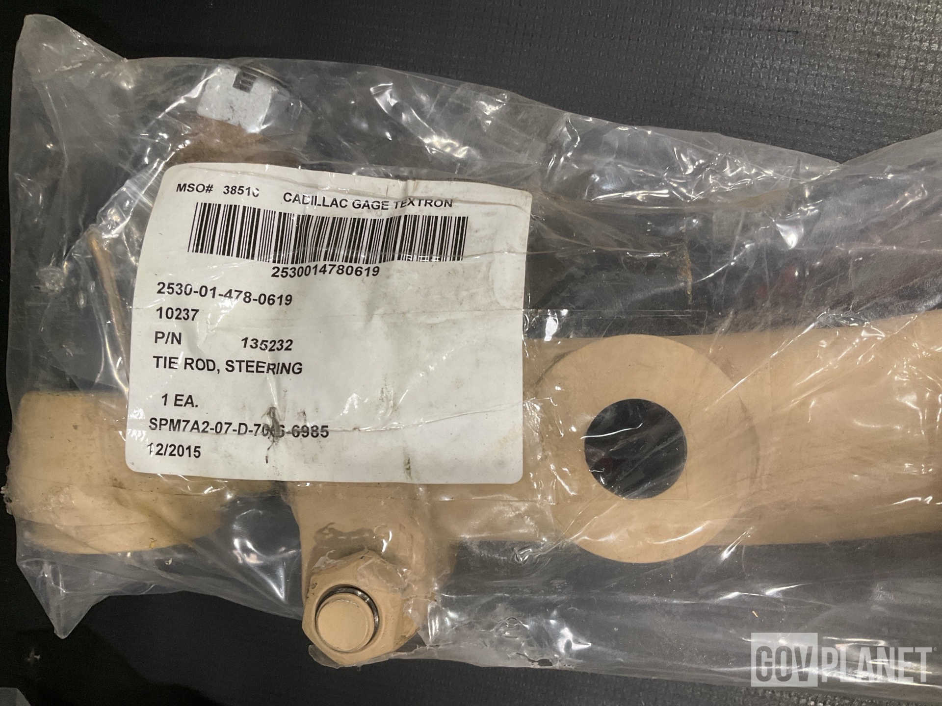 (2) Cadillac Gage Textron 135232 Steering Tie Rods