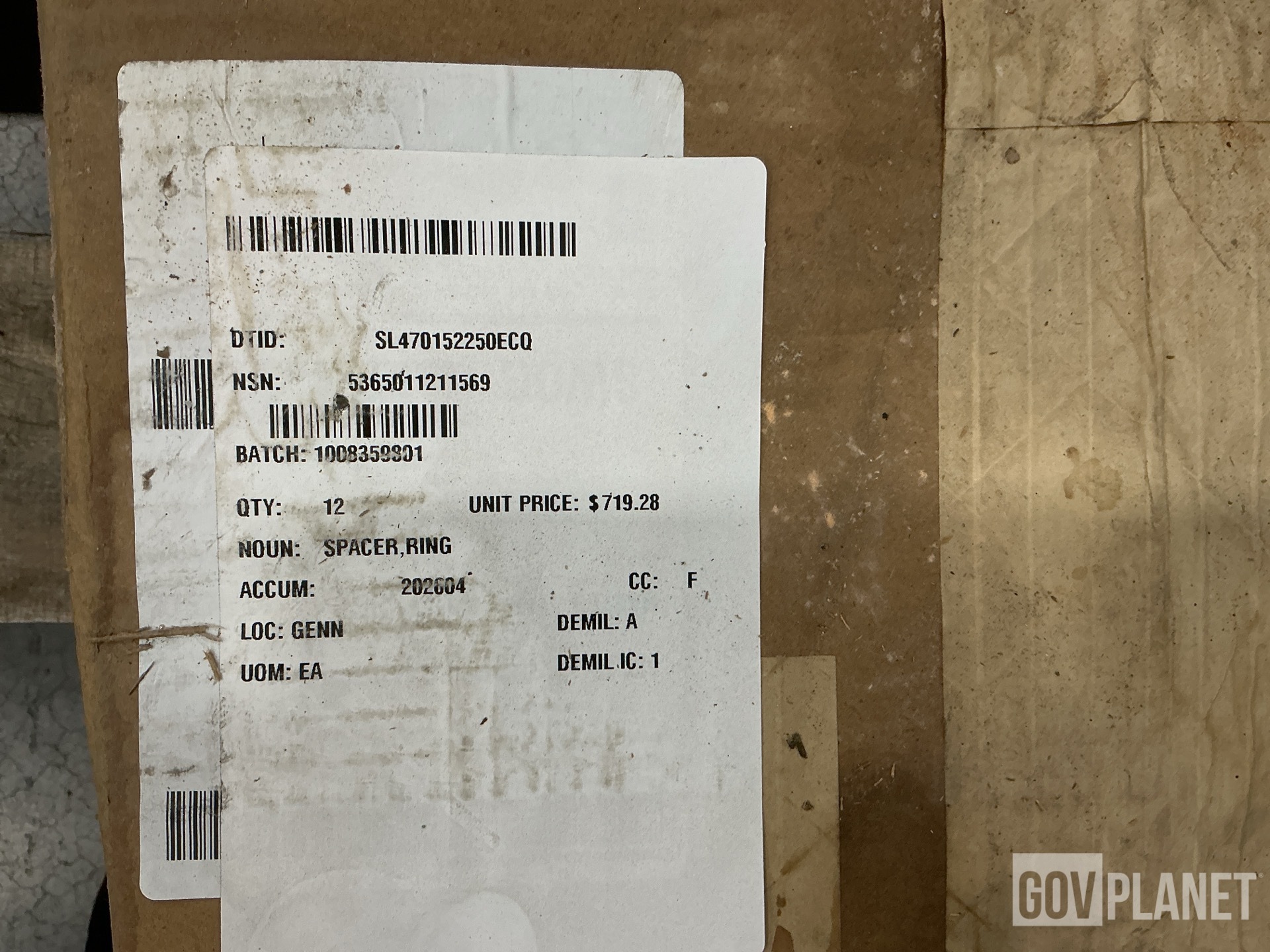 (12) 13211E3182 Ring Spacers