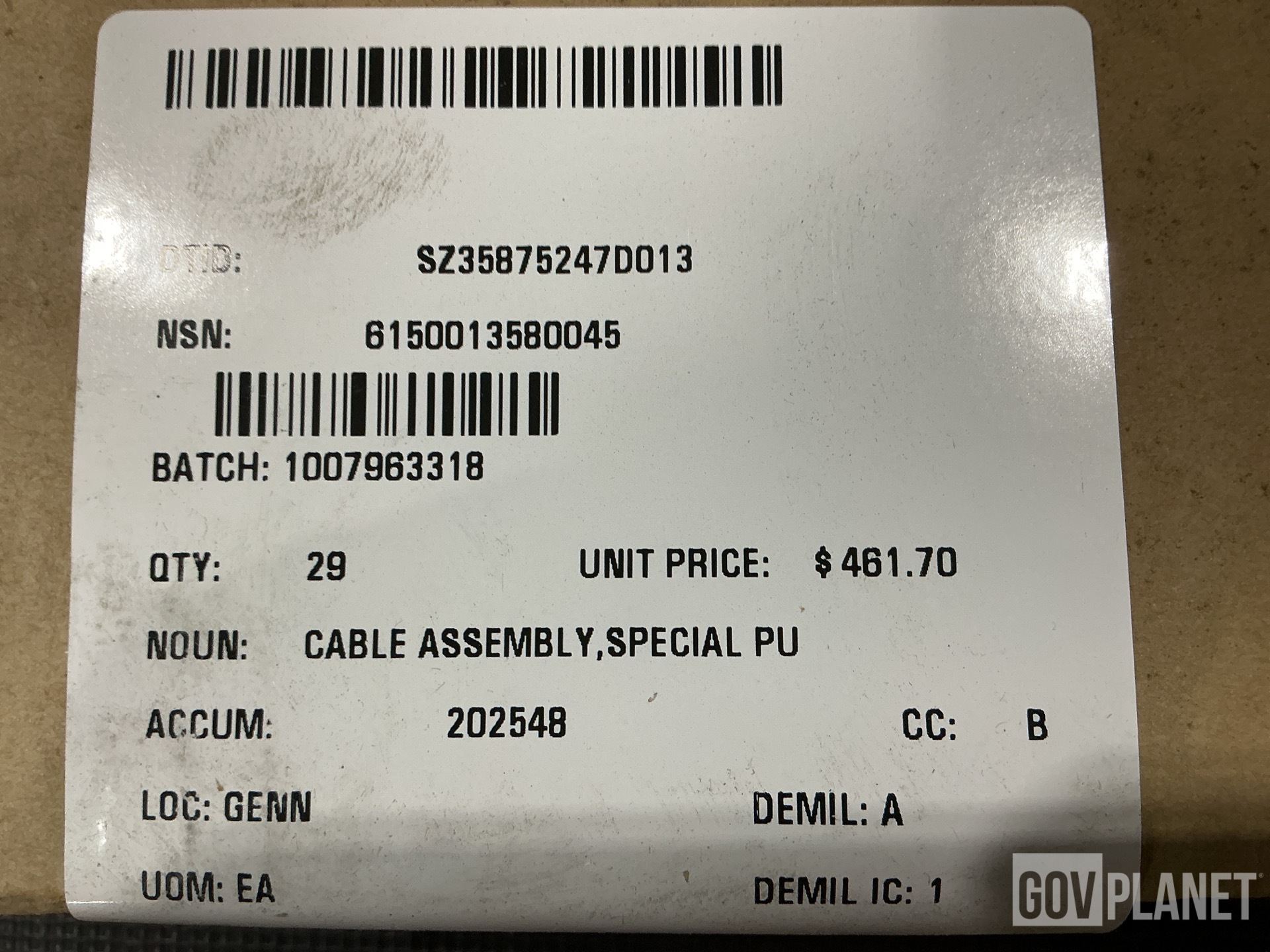 (29) CM Automotive Systems 50006550 Cable Assemblies