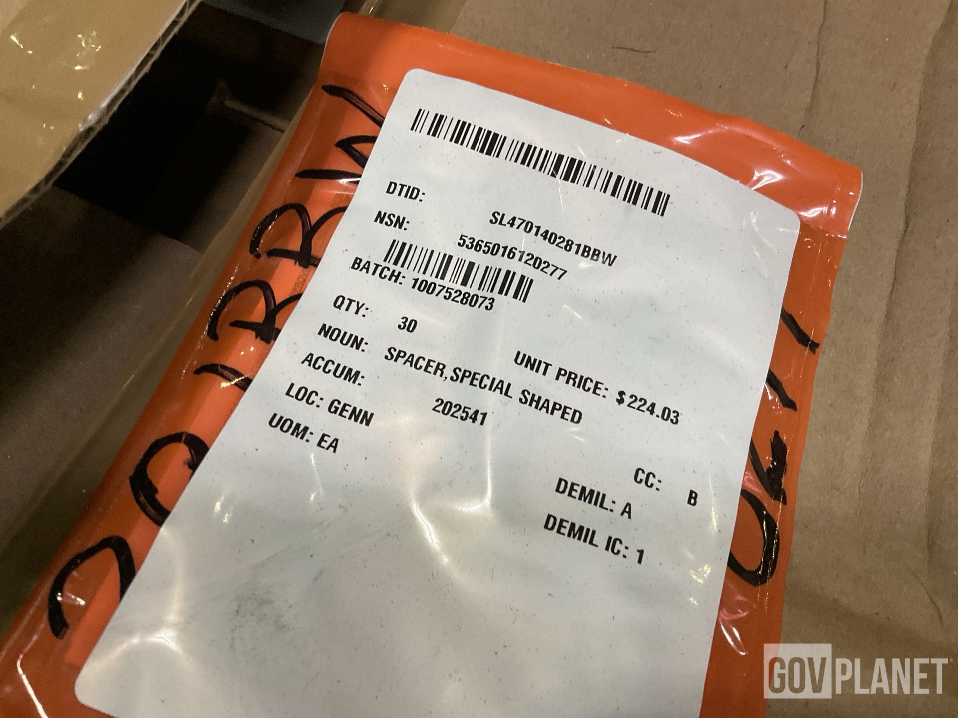 (30) Pinnacle Research & Aviation 12538871 Special Shaped Spacers