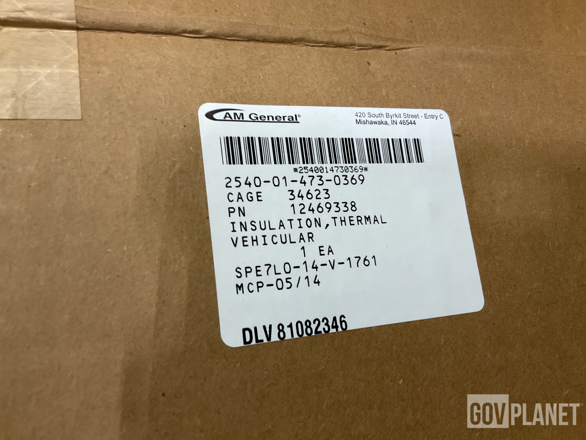 (16) AM General 12469338 Vehicular Thermal Insulations