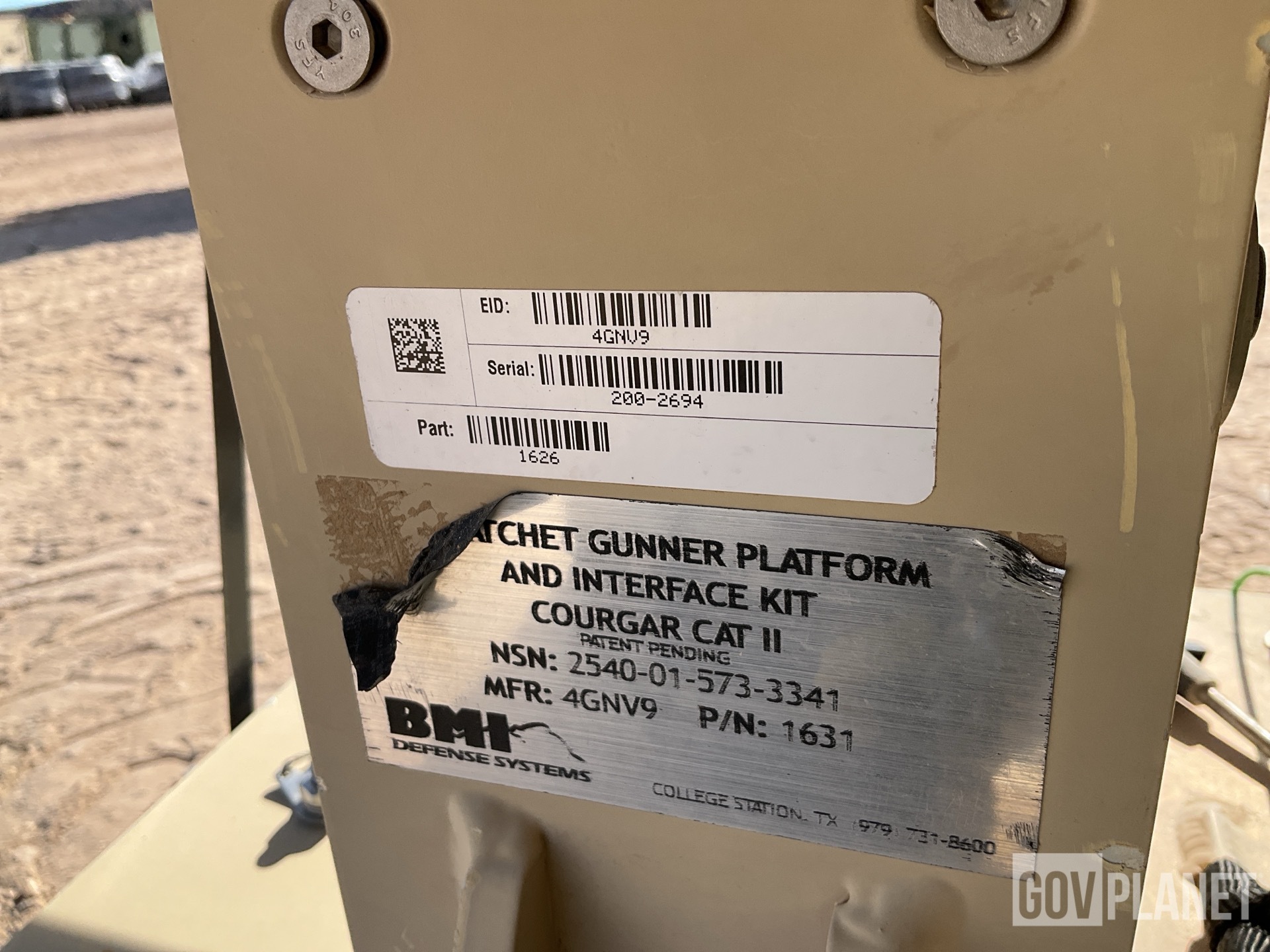 (4) BMI Defense 1631 Gunner Platform & Interface Kits