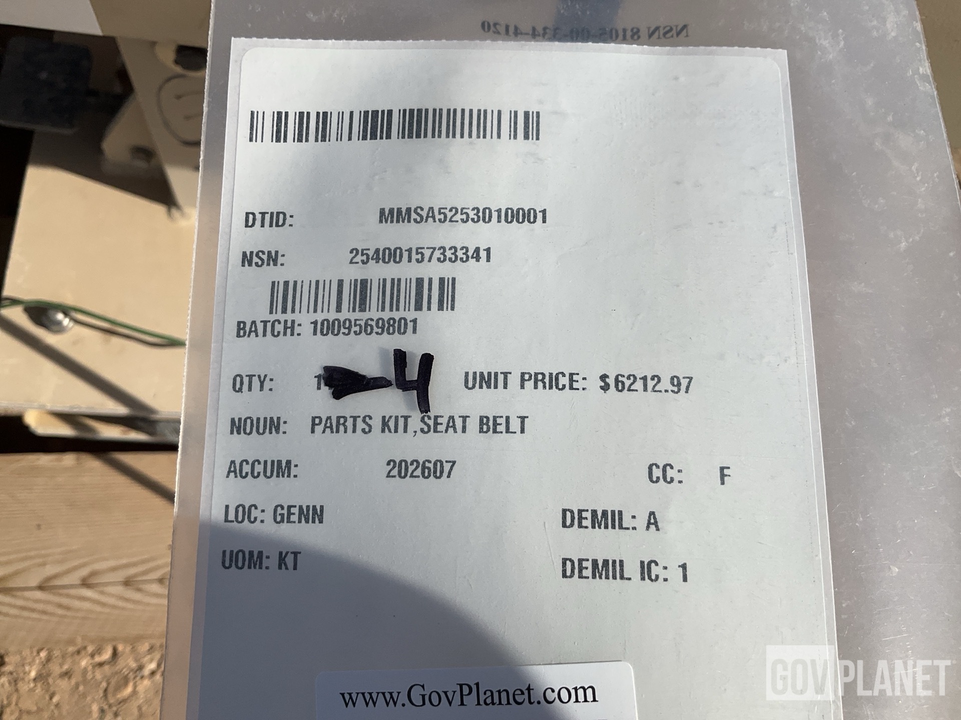 (4) BMI Defense 1631 Gunner Platform & Interface Kits