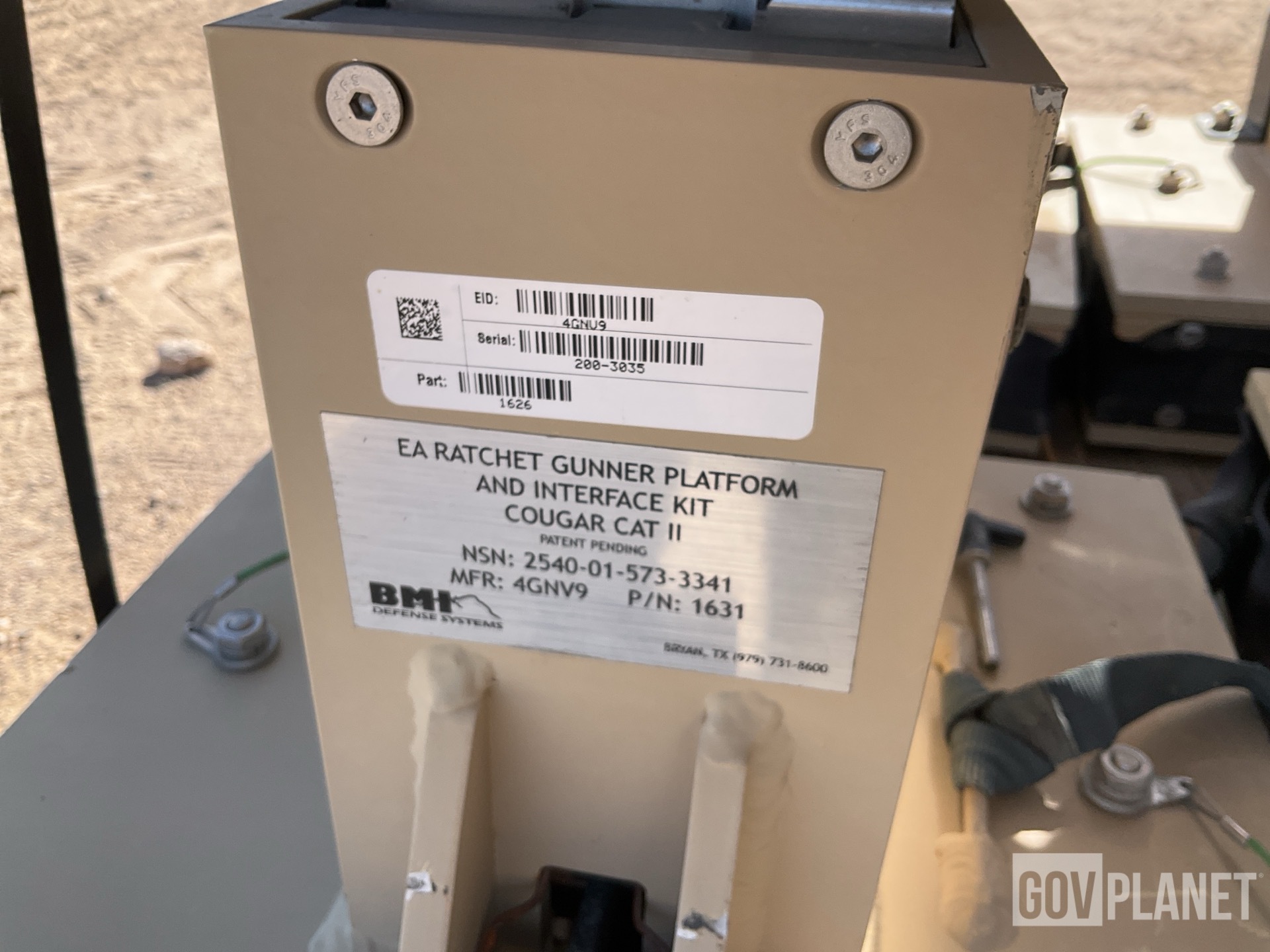(4) BMI Defense 1631 Gunner Platform & Interface Kits