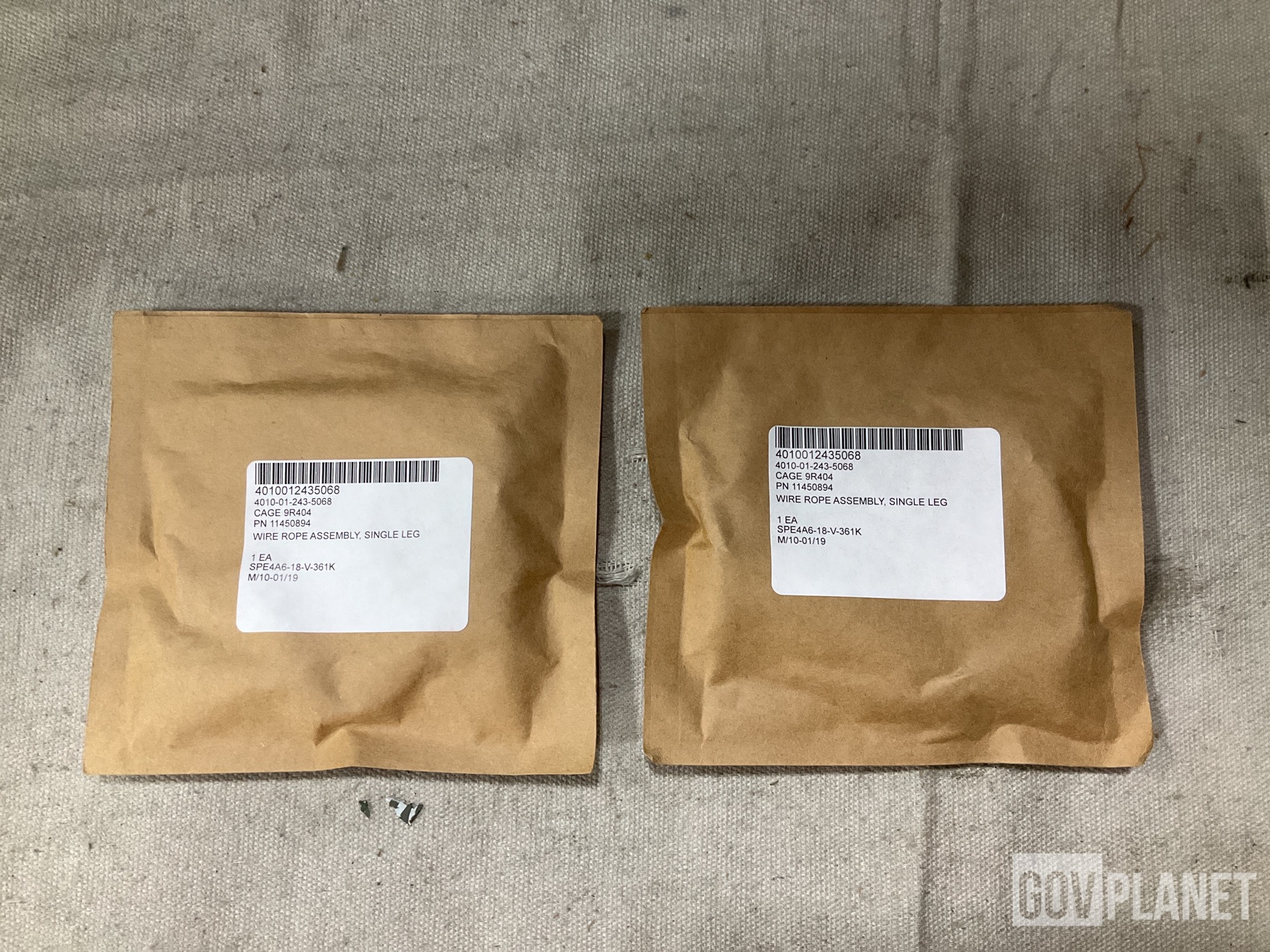 (189) Cable Moore 11450894-9 Single Leg Wire Rope Assemblies