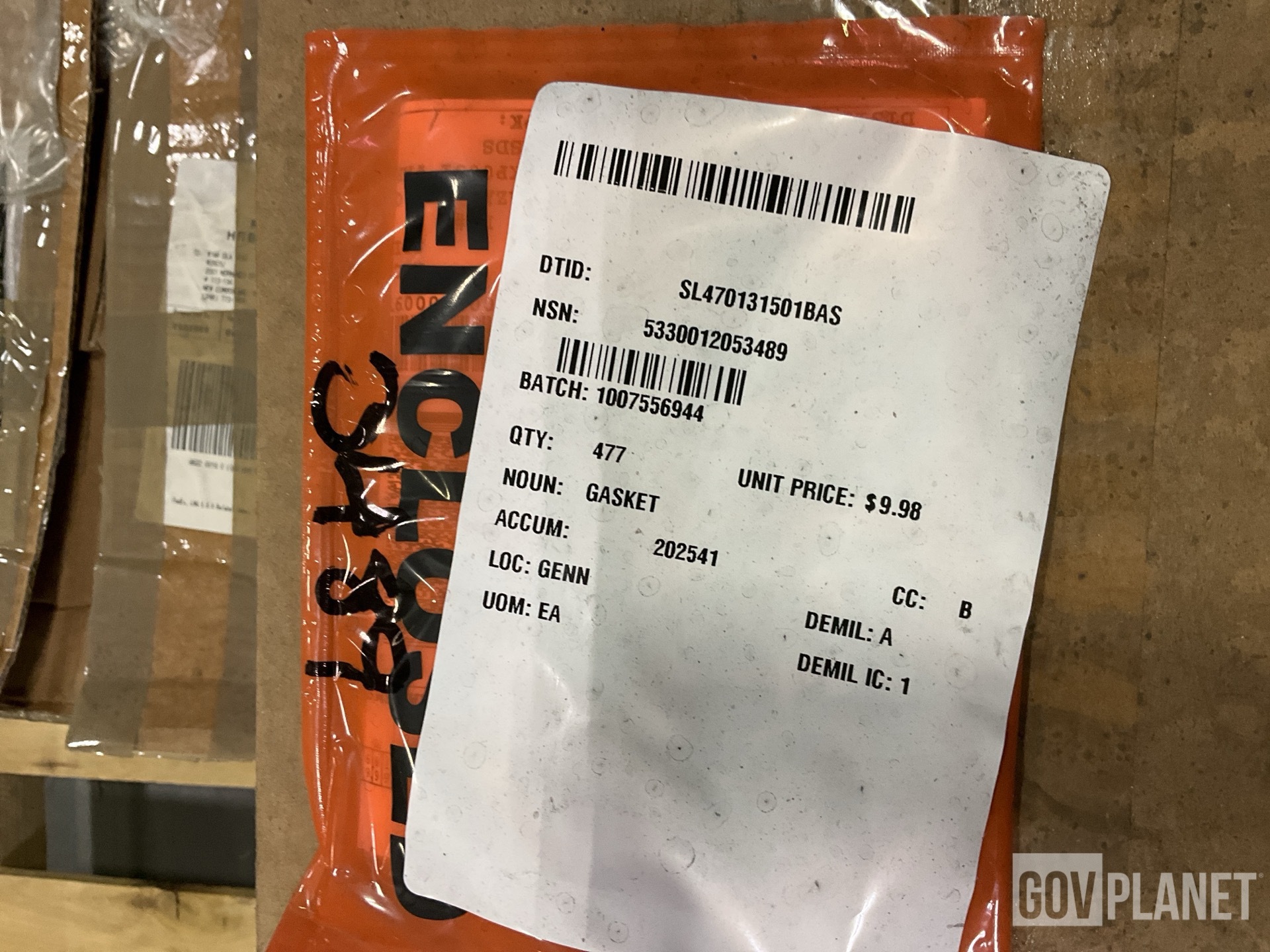 (477) Blade Industrial 241-5750581 Gaskets