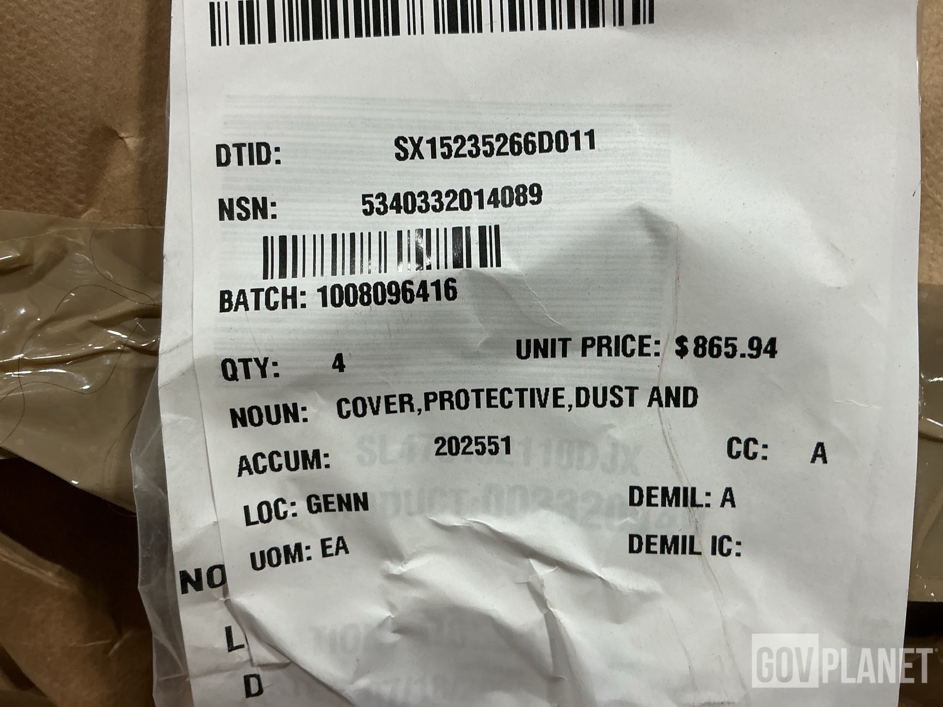 (4) Indra Sistemas 723581882-01 Dust & Moisture Seal Protective Covers