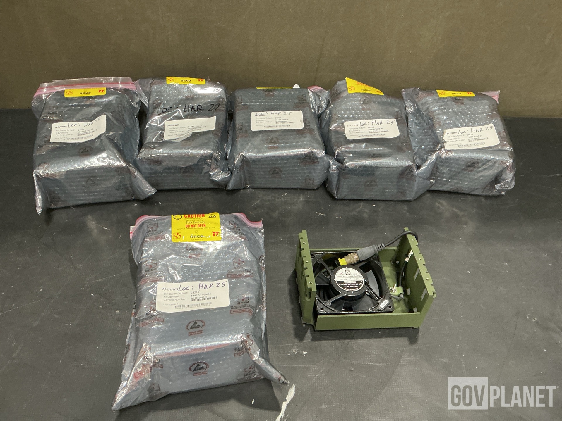 (6) Harris 10497-1490-01 Fan Assemblies
