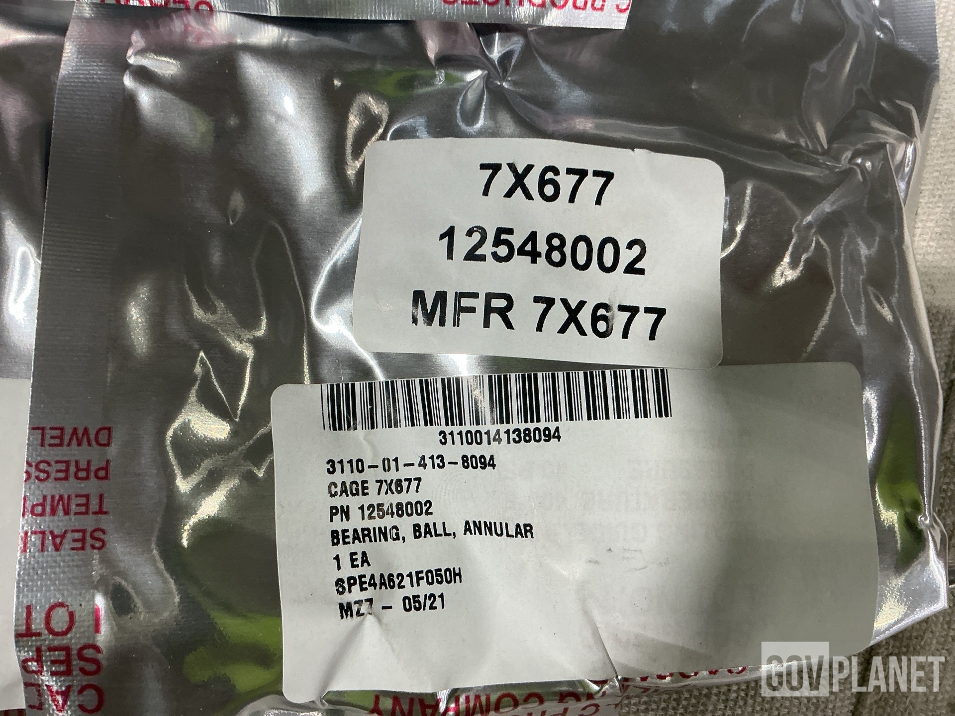 (115) GM 12548002 Annular Ball Bearings
