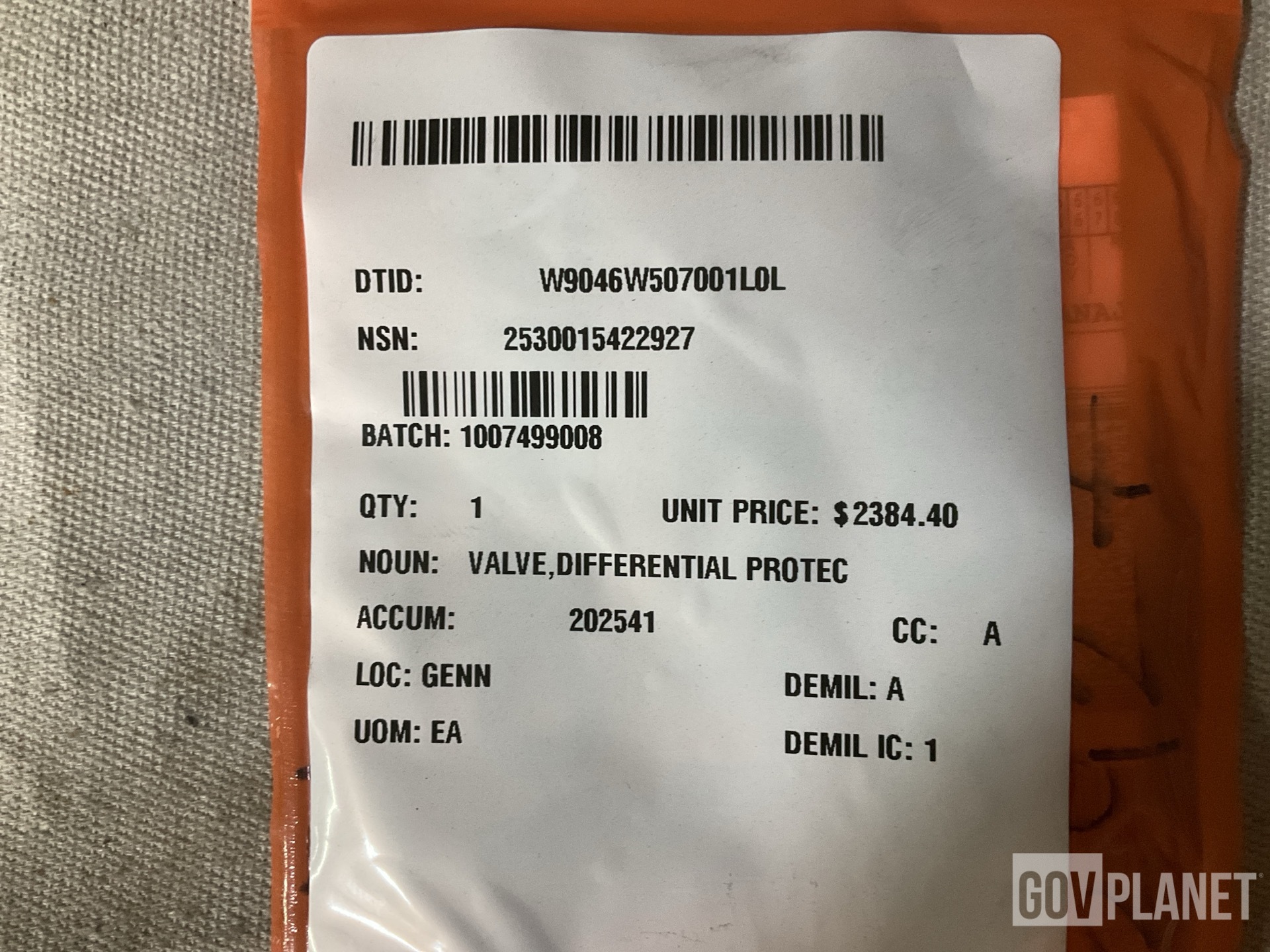 Grove 6926100005 Differential Protection Valve