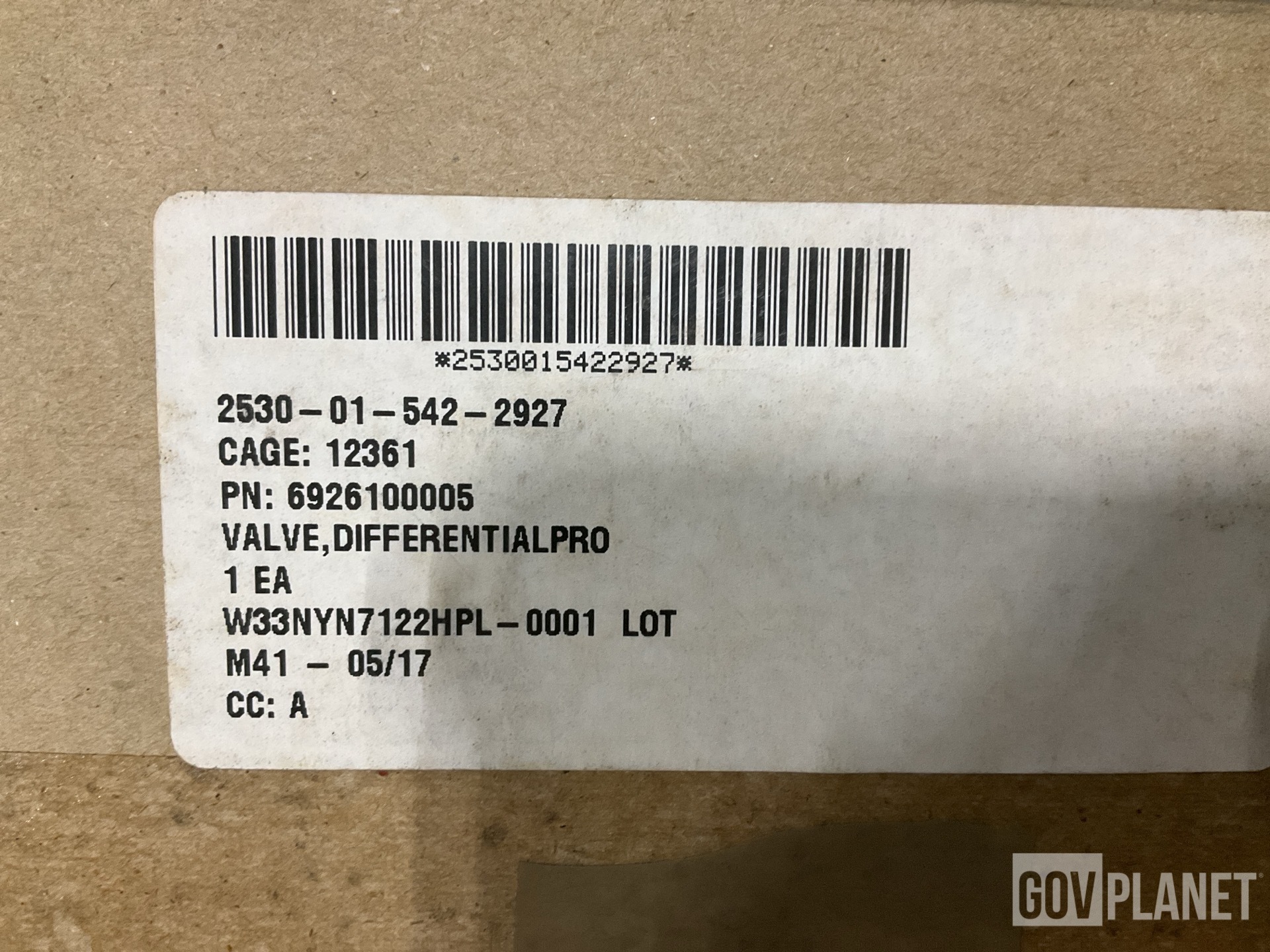 Grove 6926100005 Differential Protection Valve