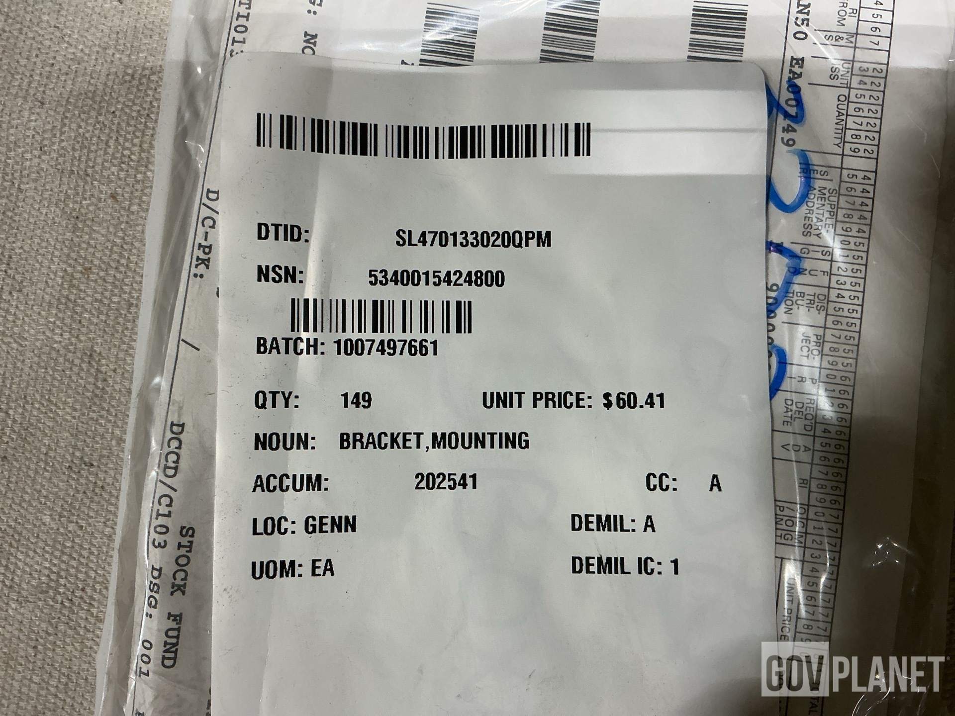 (149) AM General 12480745 Mounting Brackets