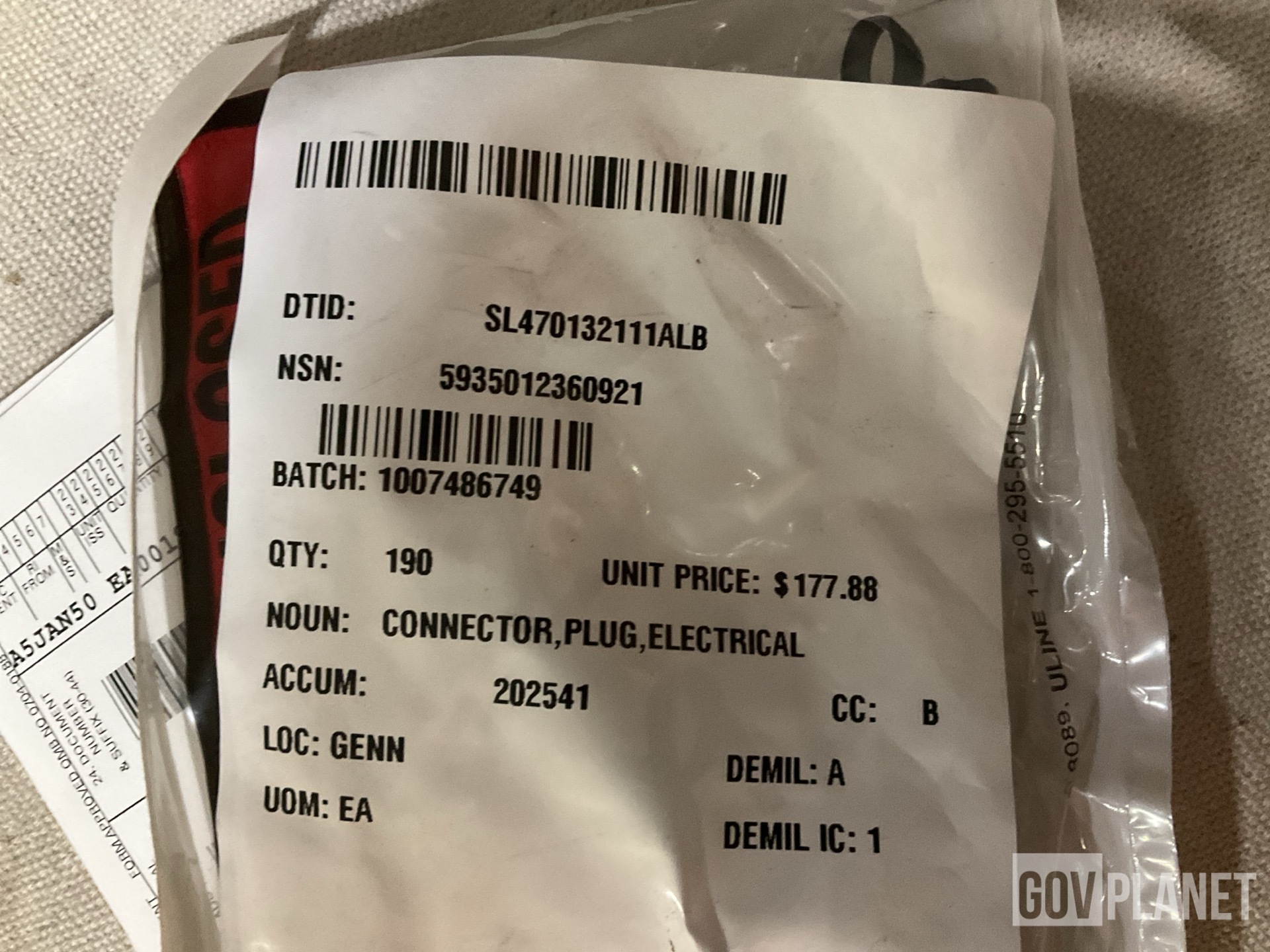 (190) TE Connectivity 600270N009 Electrical Plug Connectors