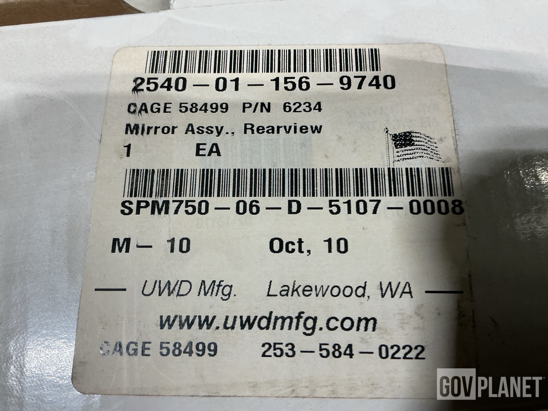 (92) U.W.D 6234 Rearview Mirror Assemblies