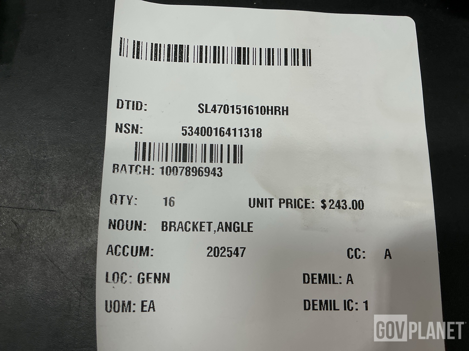 (16) Oshkosh 4126239 Angle Brackets