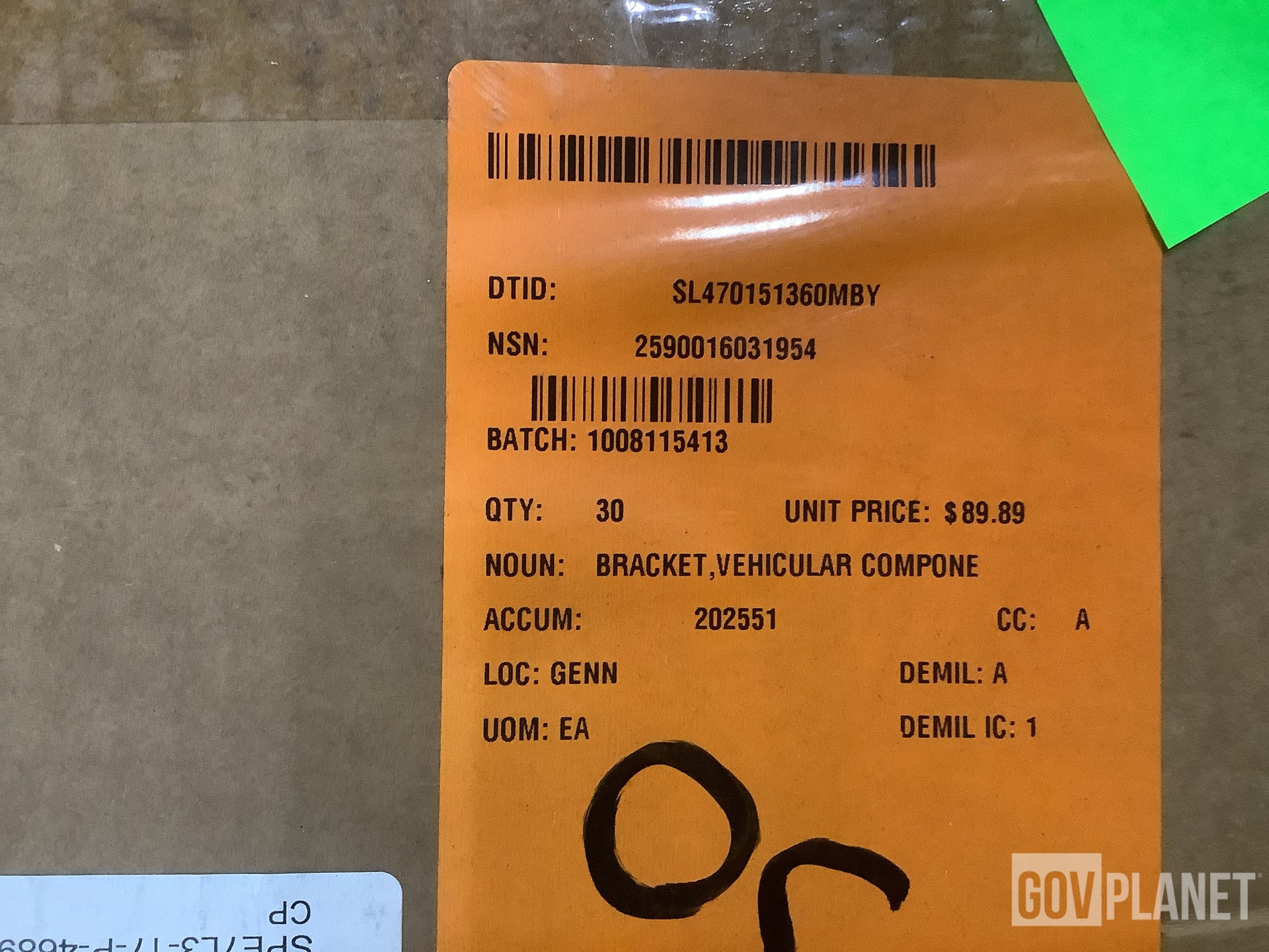 (30) Oxnard Precision Fabrication 12468991 Vehicular Components Brackets