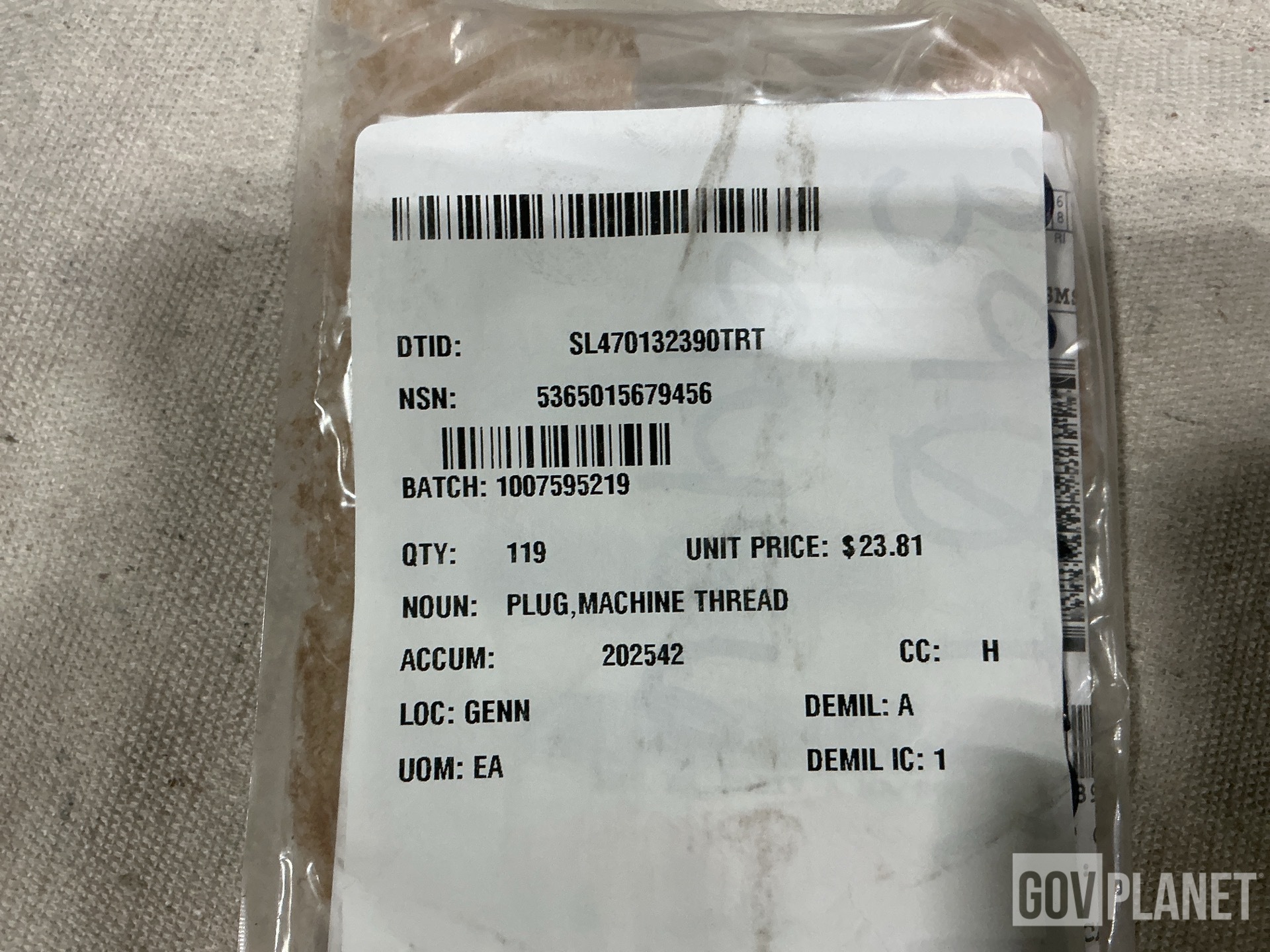 (119) Womack Machine Supply 6103004 Machine Thread Plugs