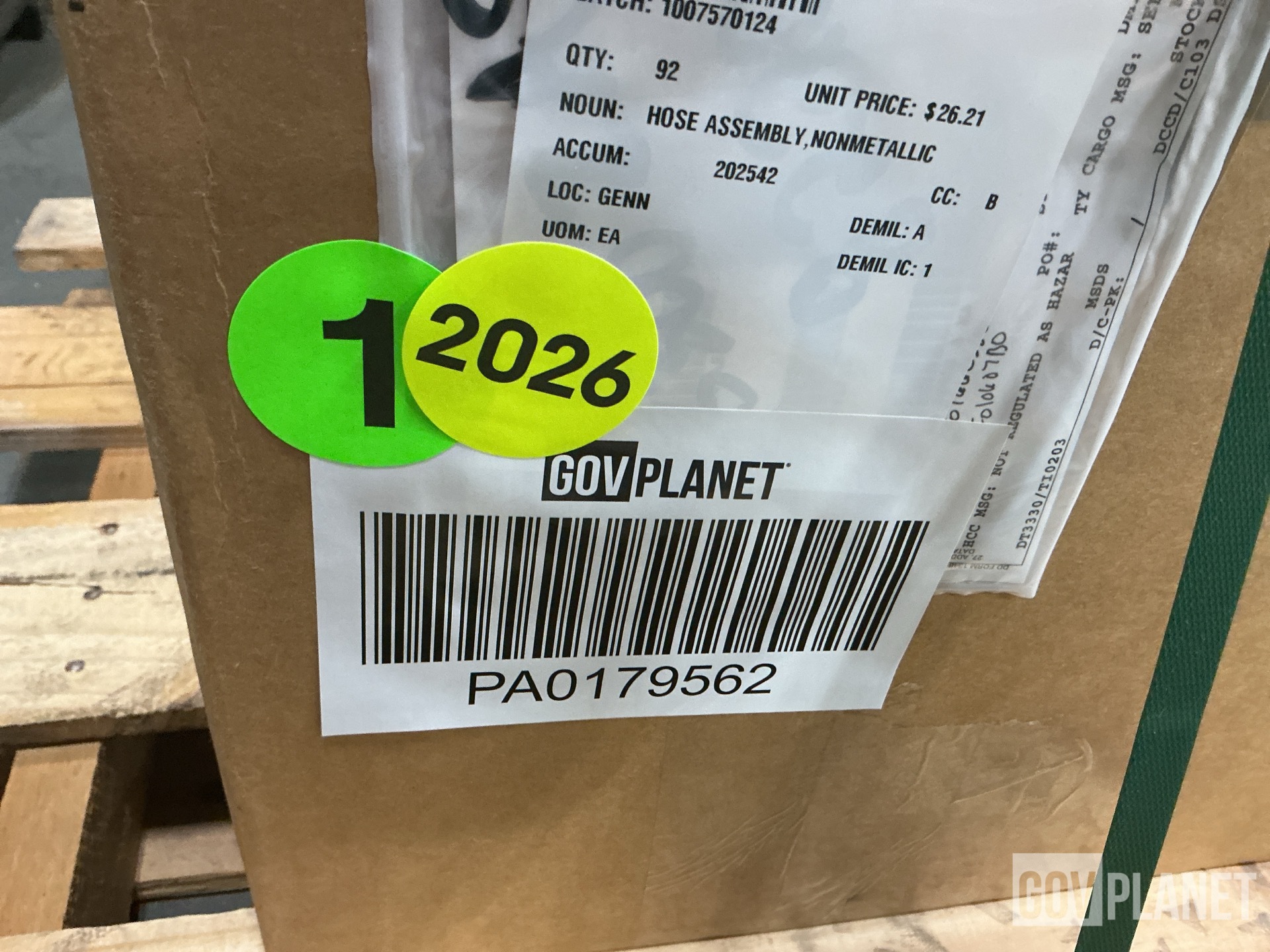 (92) J.G.B. Enterprises 12357280-9 Non-Metallic Hose Assemblies
