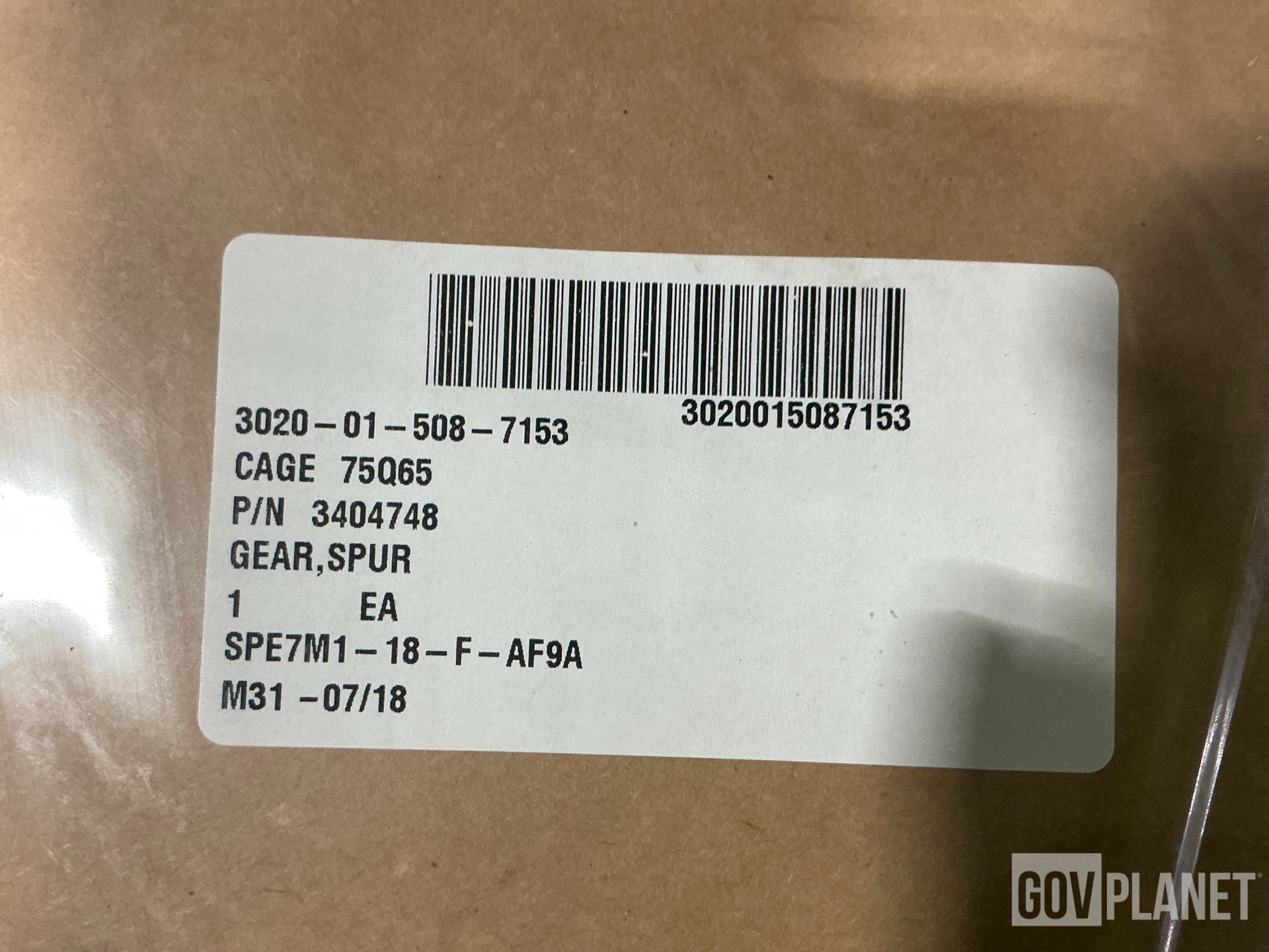 (4) Oshkosh Defense 3404748 Spur Gears