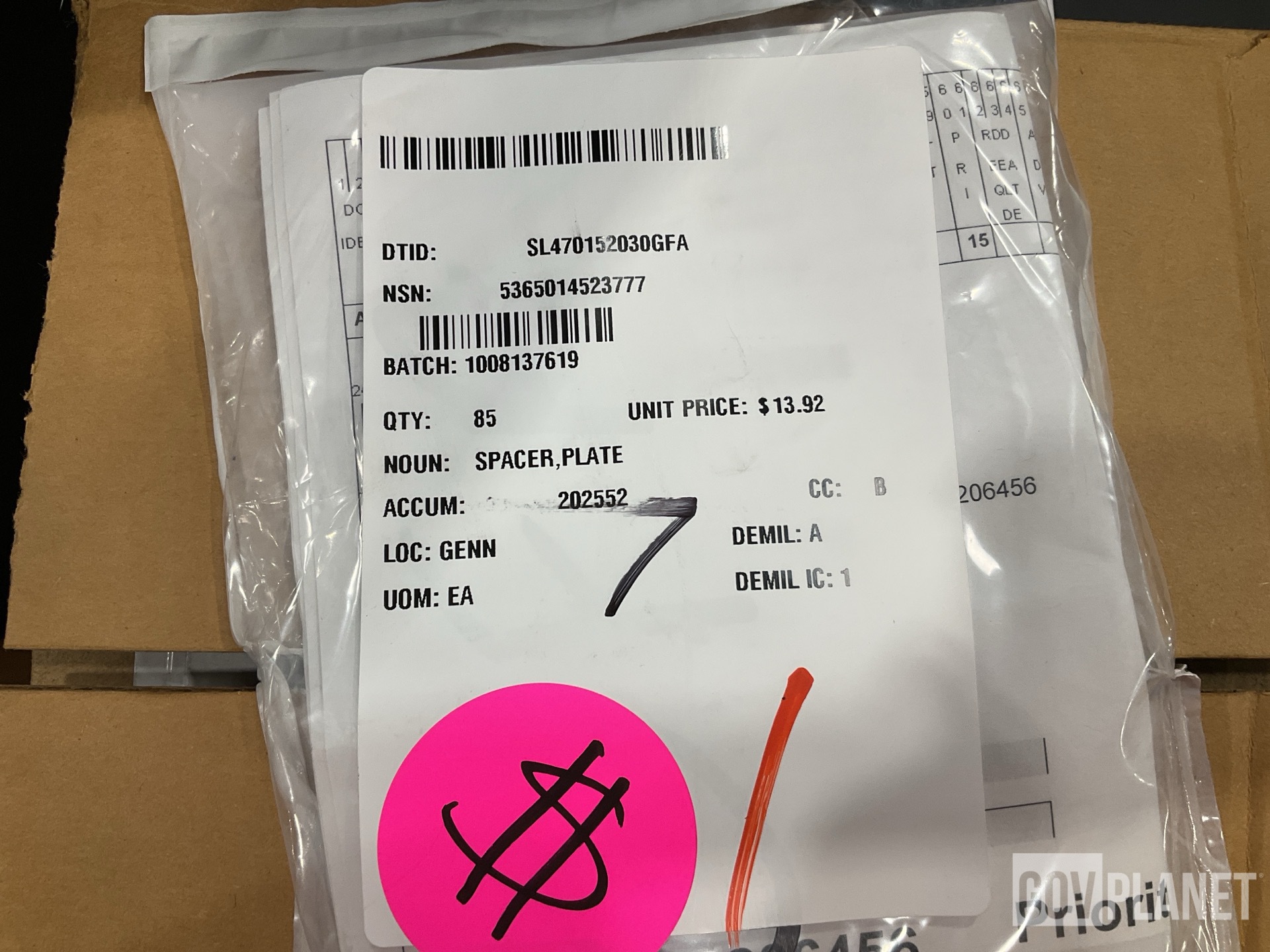(85) Plate Spacers, (26) Bushings, (11) Rings & Assorted Items