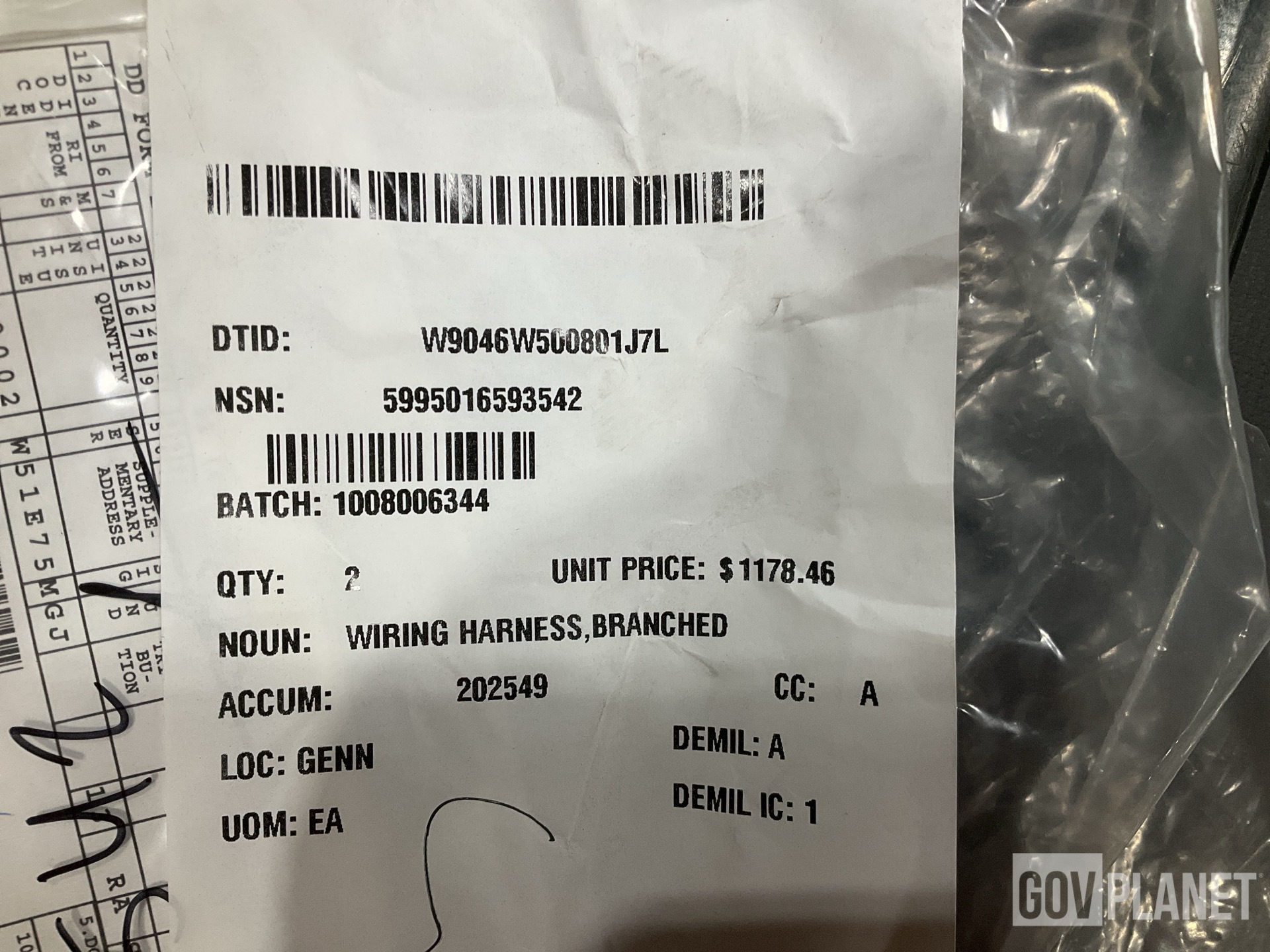 (2) A F Technologies 12604595 Wiring Harnesses