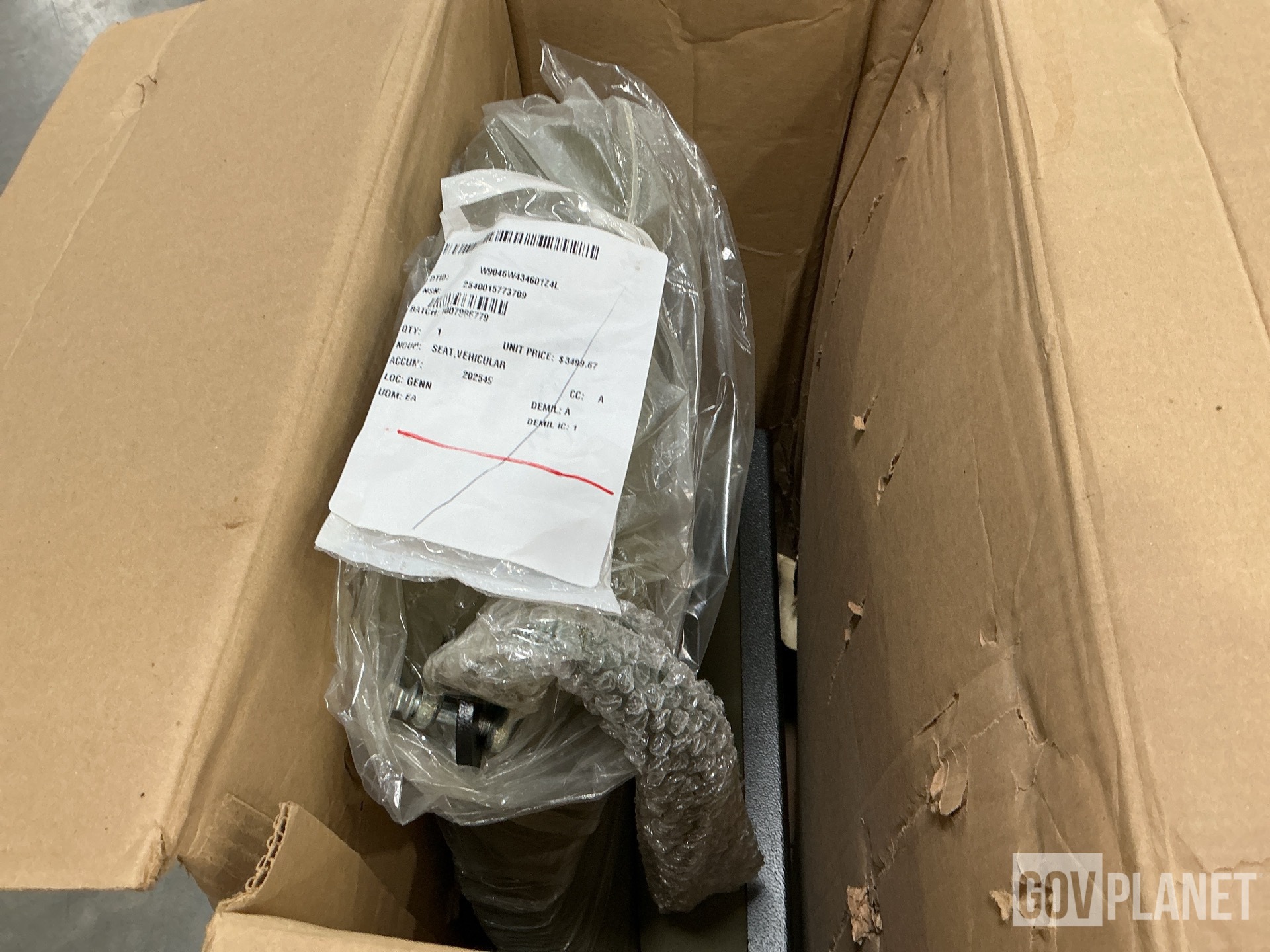 Plasan 0312106785-00 Vehicular Seat