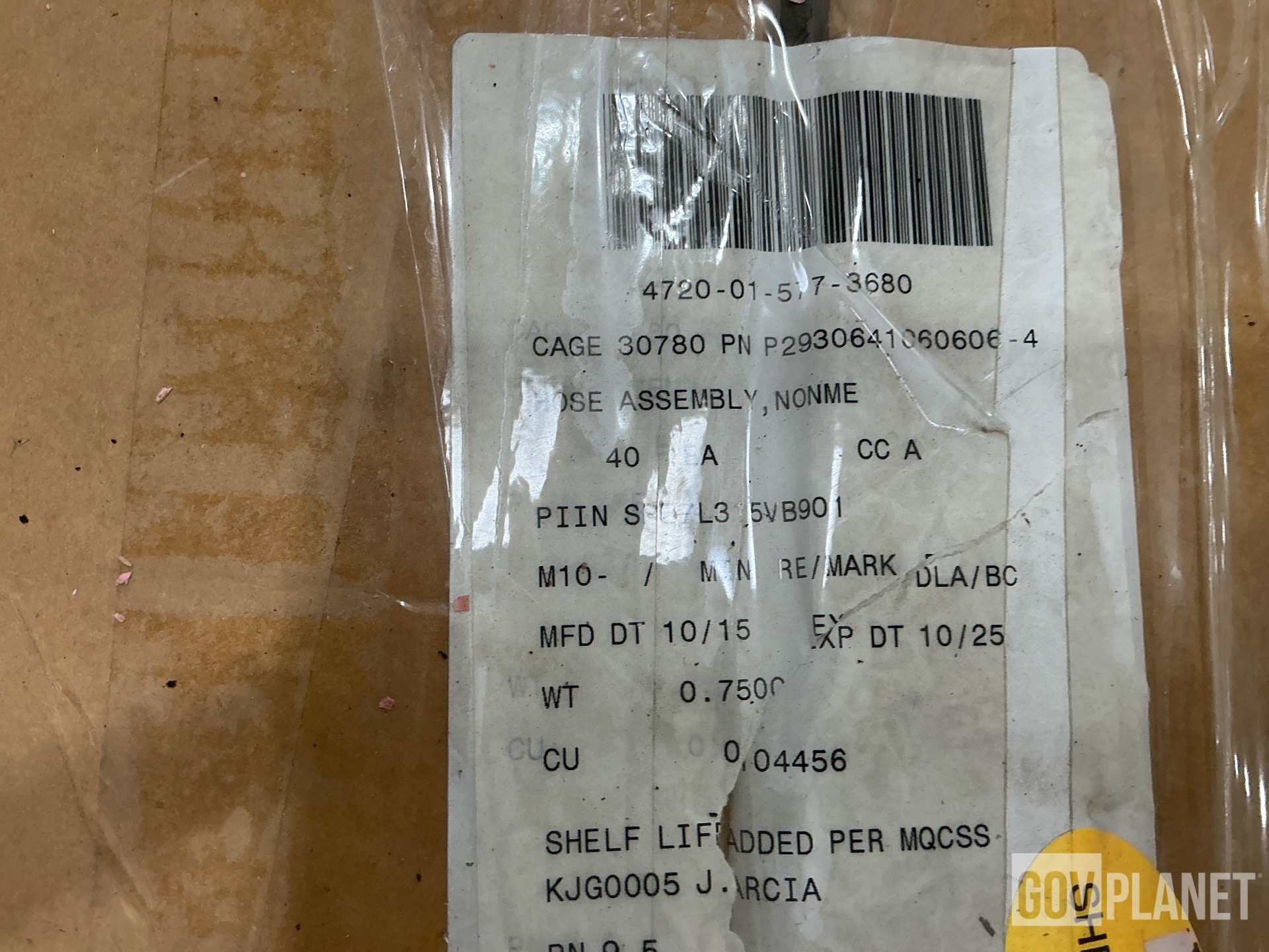 (280) Parker-Hannifin P2930641060606-49.5 Hose Assemblies