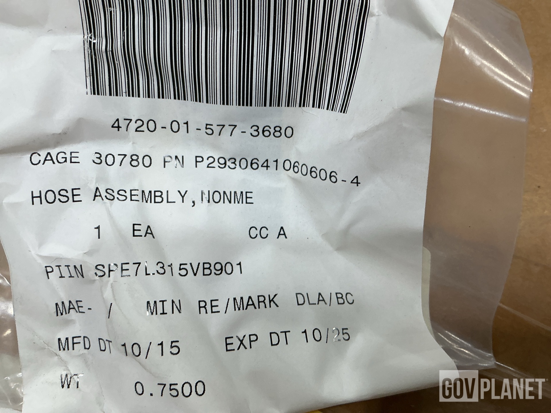 (280) Parker-Hannifin P2930641060606-49.5 Hose Assemblies
